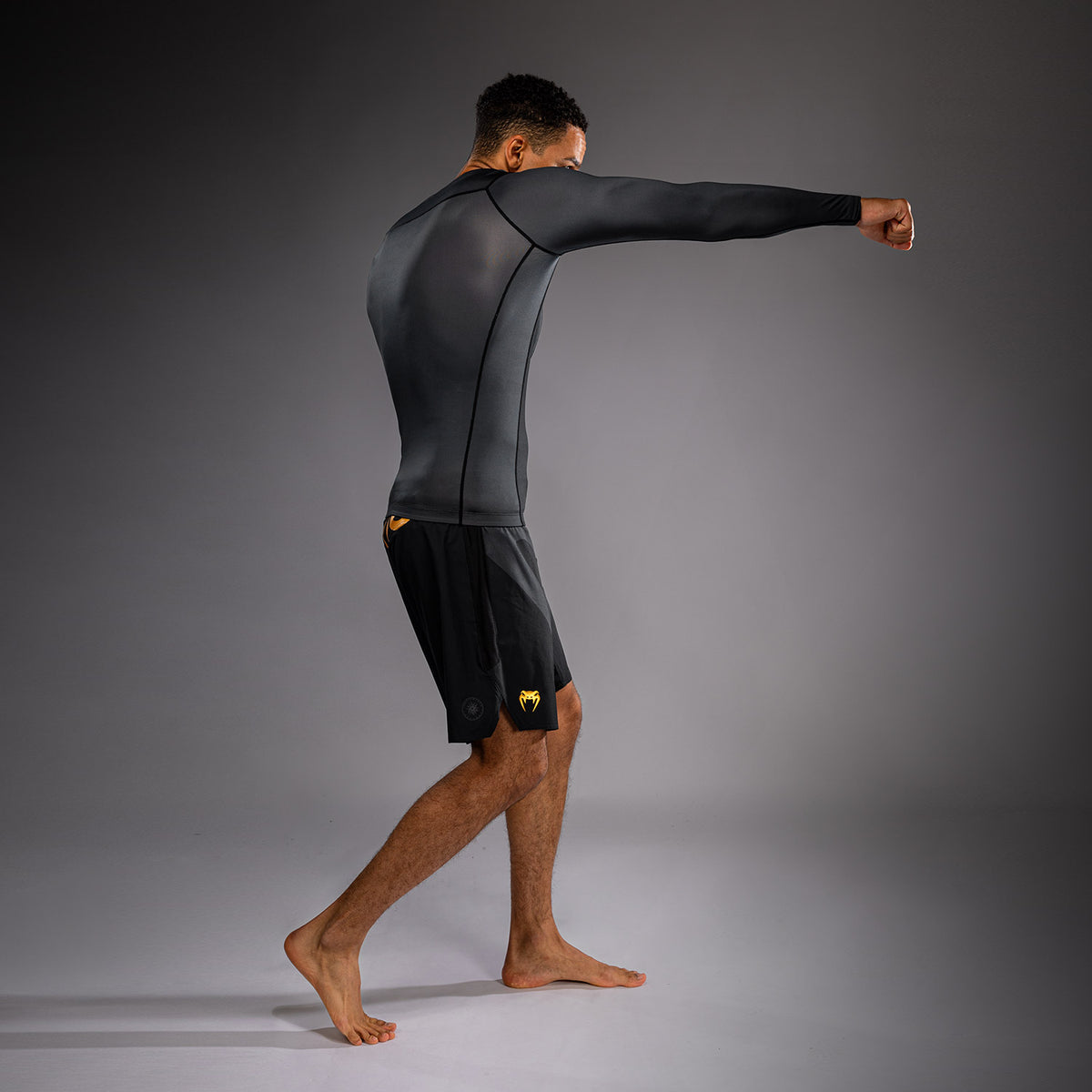 Rashguard manches longues Venum Attack - Noir/Or
