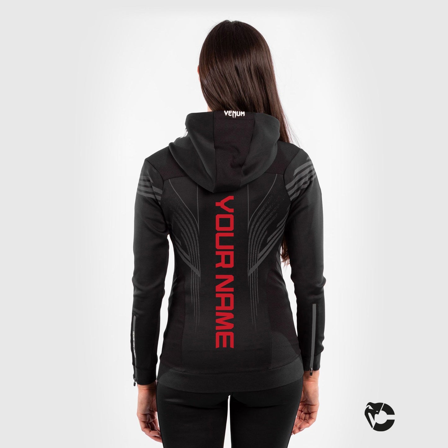 Sweatshirt à Capuche Femme Personnalisé UFC Venum Authentic Fight Night - Noir - product-type_Vestes