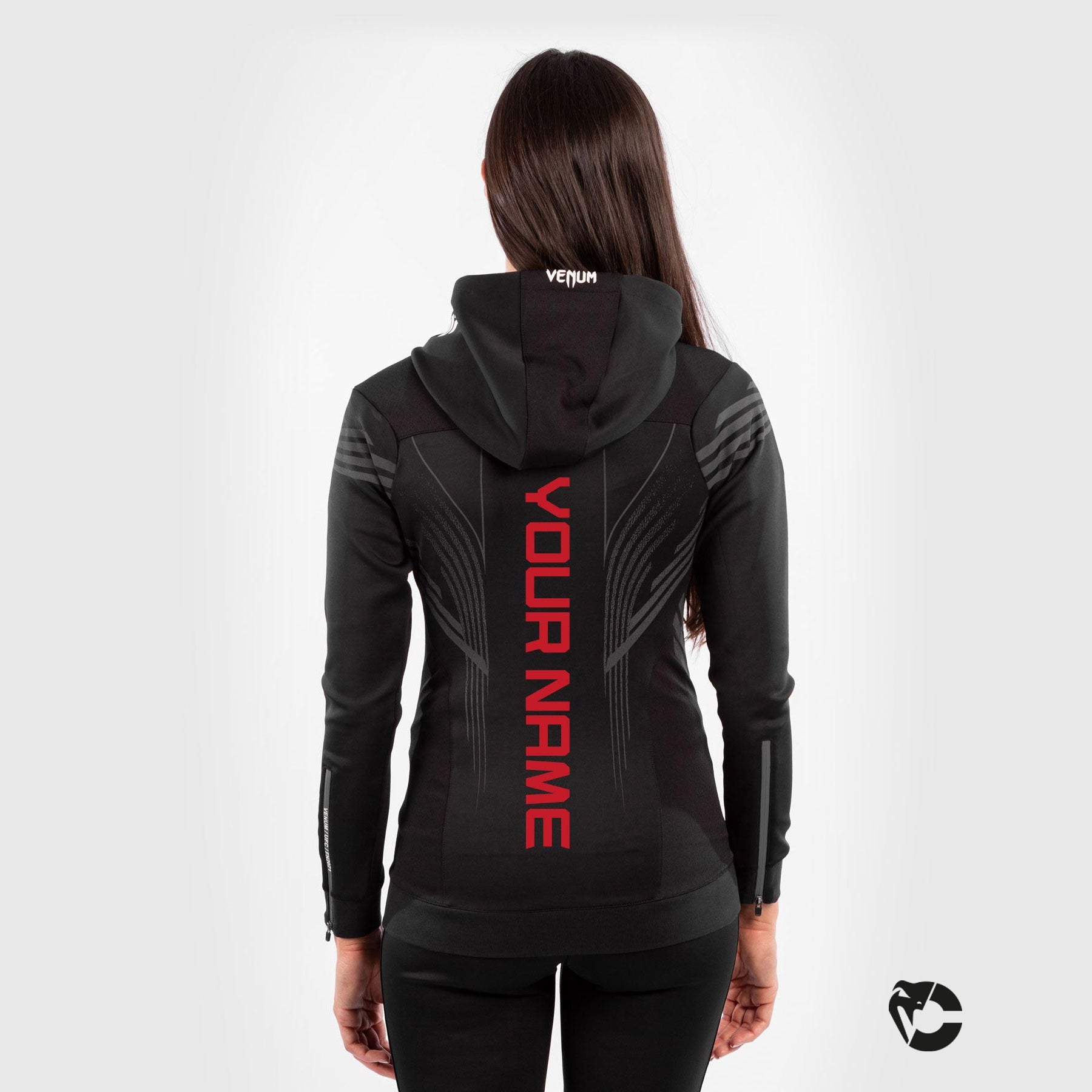 Sweatshirt à Capuche Femme Personnalisé UFC Venum Authentic Fight Night - Noir - product-type_Vestes