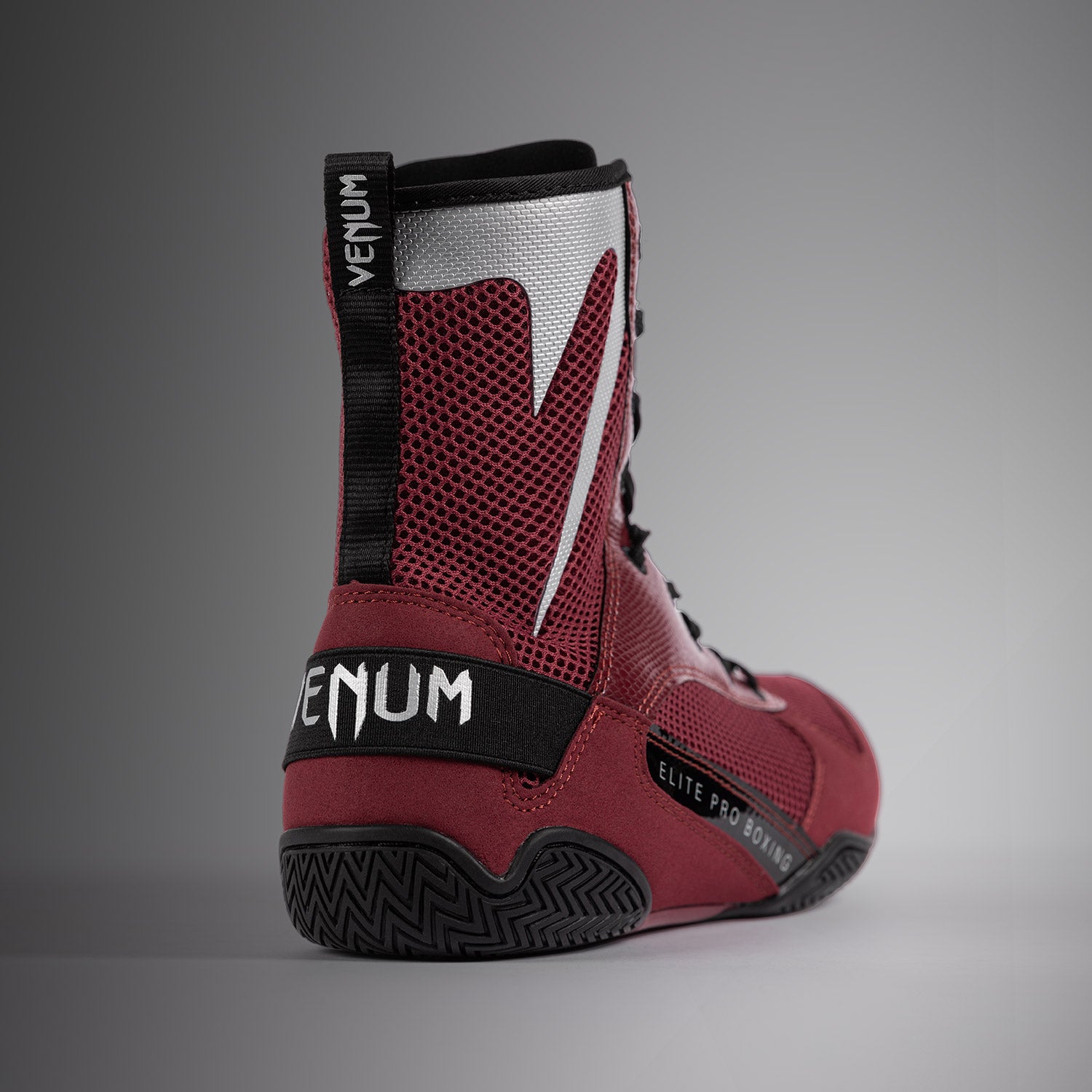 Chaussures de boxe Venum Elite - Bordeaux/Argent - product-type_Chaussures de boxe