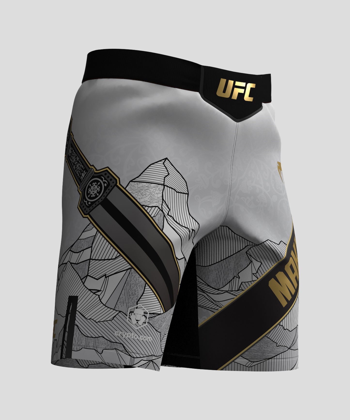 Short de combat pour Hommes UFC Unrivaled by Venum Islam Makhachev - Blanc/Noir - product-type_Shorts de MMA