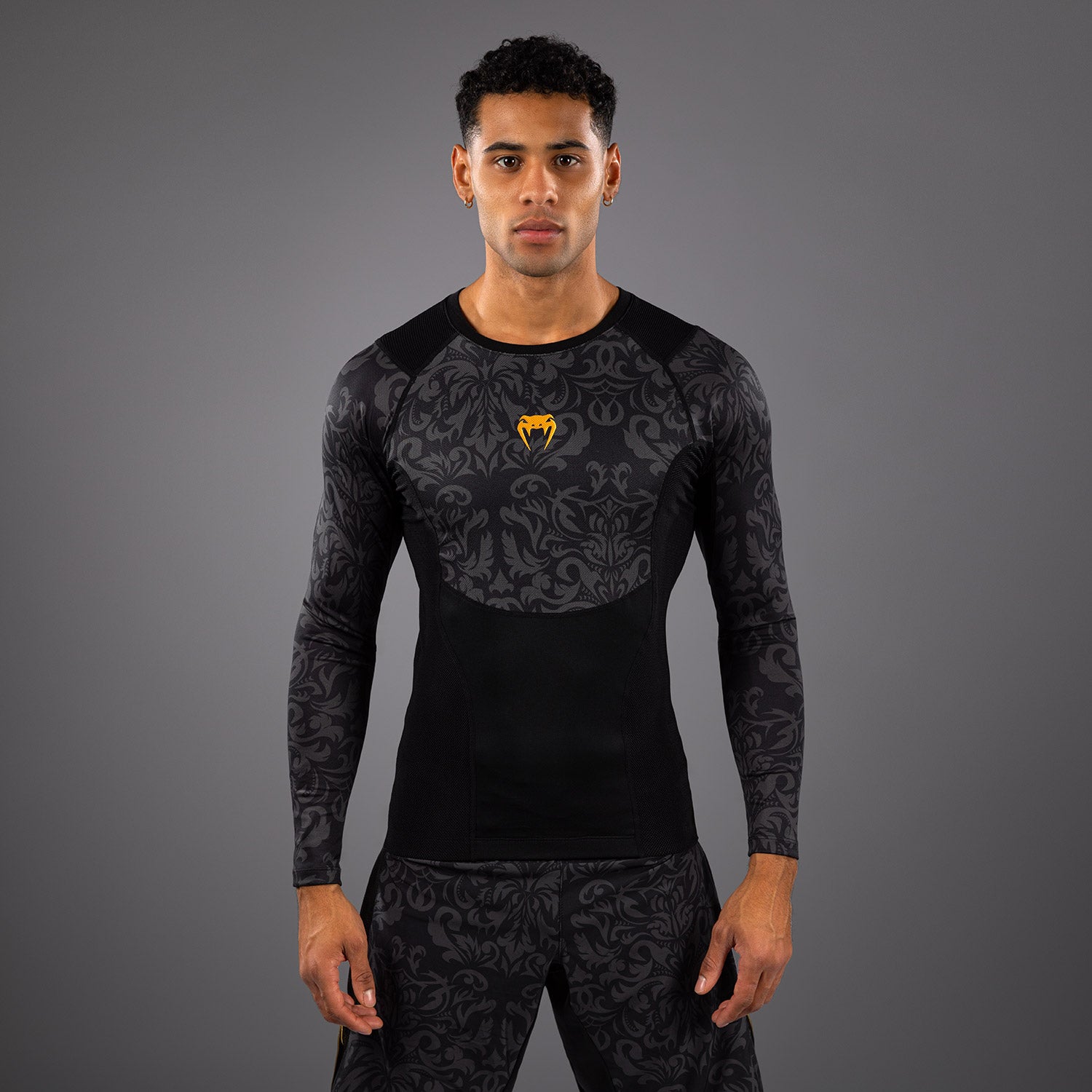 Rashguard à Manches Longues Venum x Topuria Unmatched Edition - Noir/Or - product-type_T-Shirts de Compression