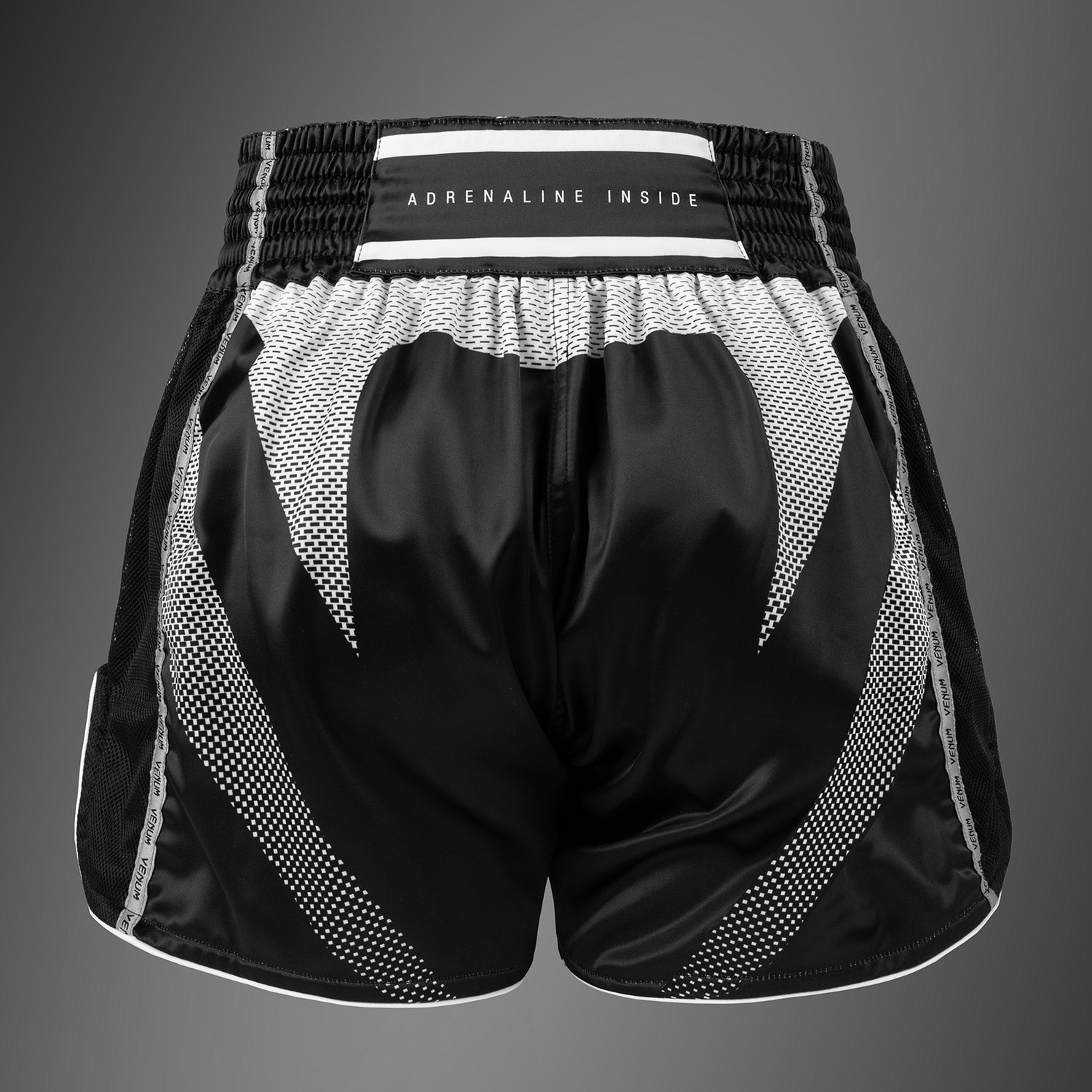 Short de Muay Thai Venum Adrenaline – Noir/Gris Argenté - product-type_Shorts de Muay Thai