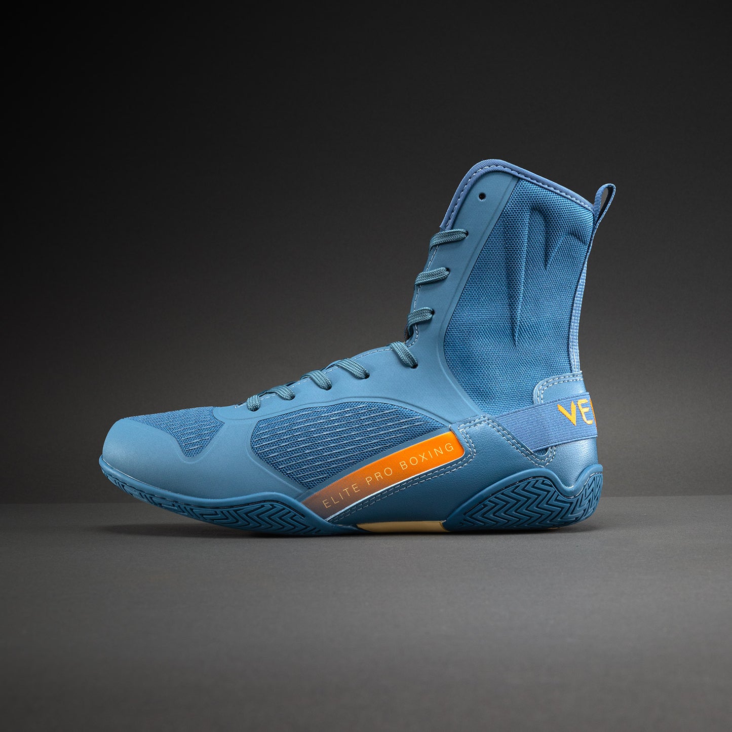 Chaussures de Boxe Venum Elite Neo – Bleu Acier/Orange