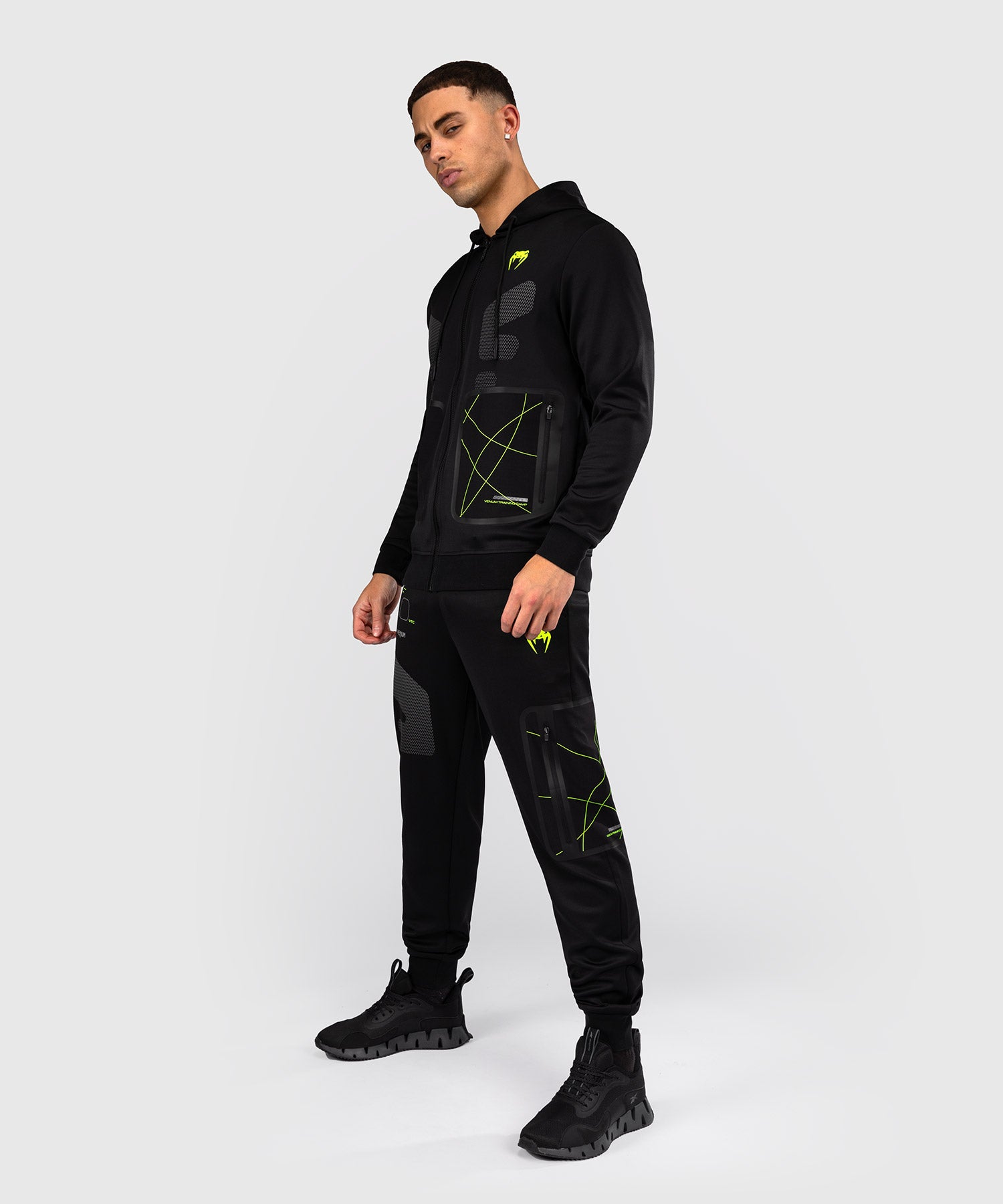 Sweat à capuche zippé Venum Training Camp 4.0 - Noir/Vert Fluo - product-type_Sweatshirts