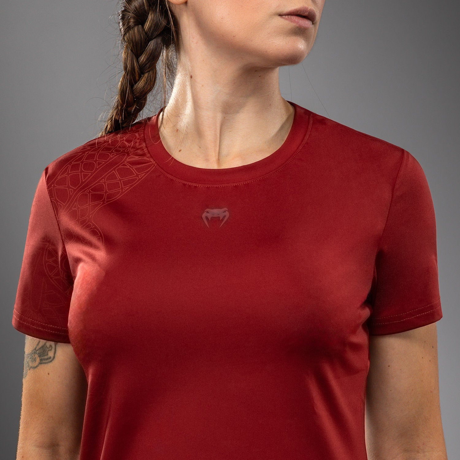 T-shirt Dry-Tech pour Femmes Venum Serpenti – Bordeaux/Ivoire - product-type_T-Shirts Dry Tech
