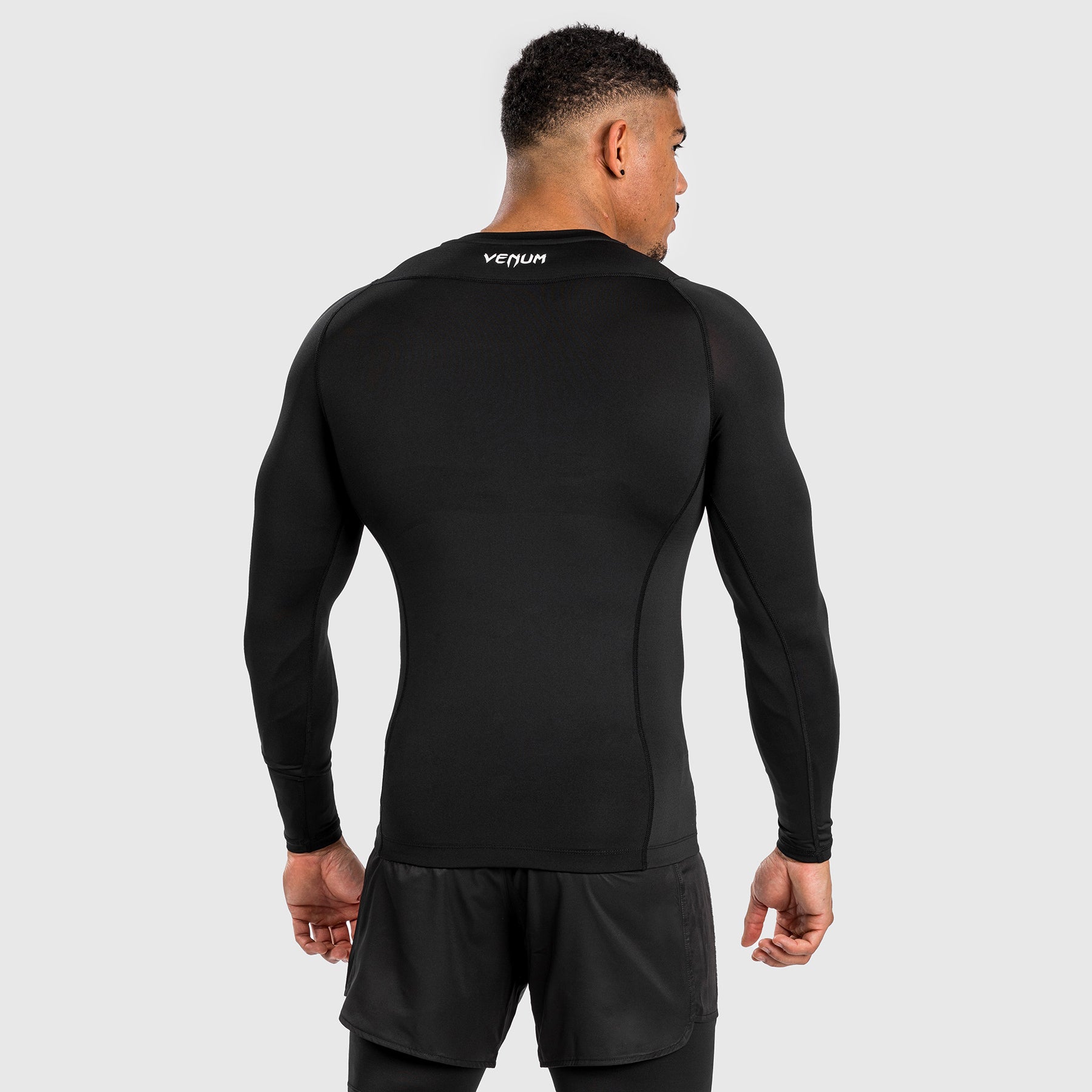 Rashguard à Manches Longues pour Hommes Venum Attack - Noir/Gris - product-type_T-Shirts de Compression