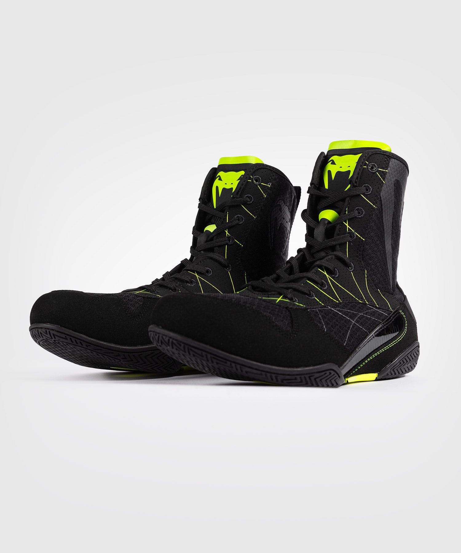 Chaussures de boxe Venum Training Camp 4.0 - Noir/Vert fluo - product-type_Chaussures de boxe