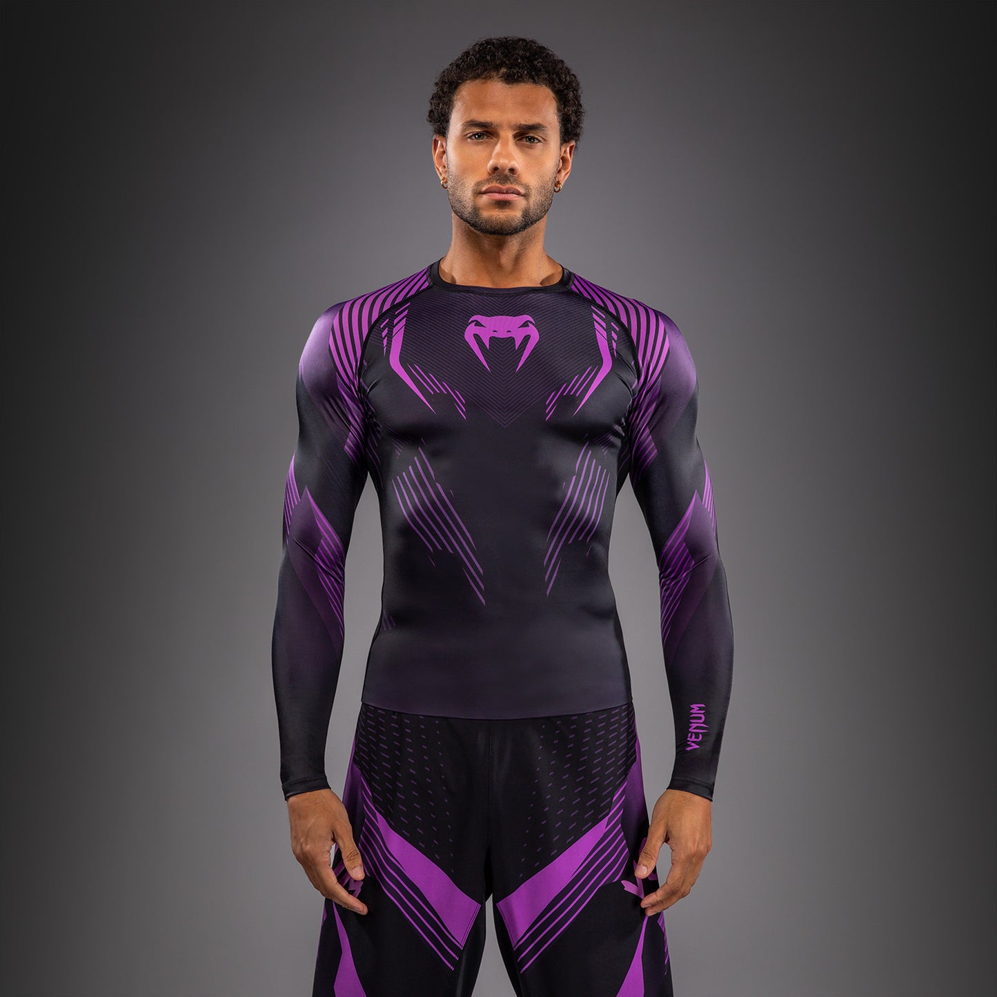 Rashguard à Manches Longues Venum No-Gi 6.0 - Noir/Violet