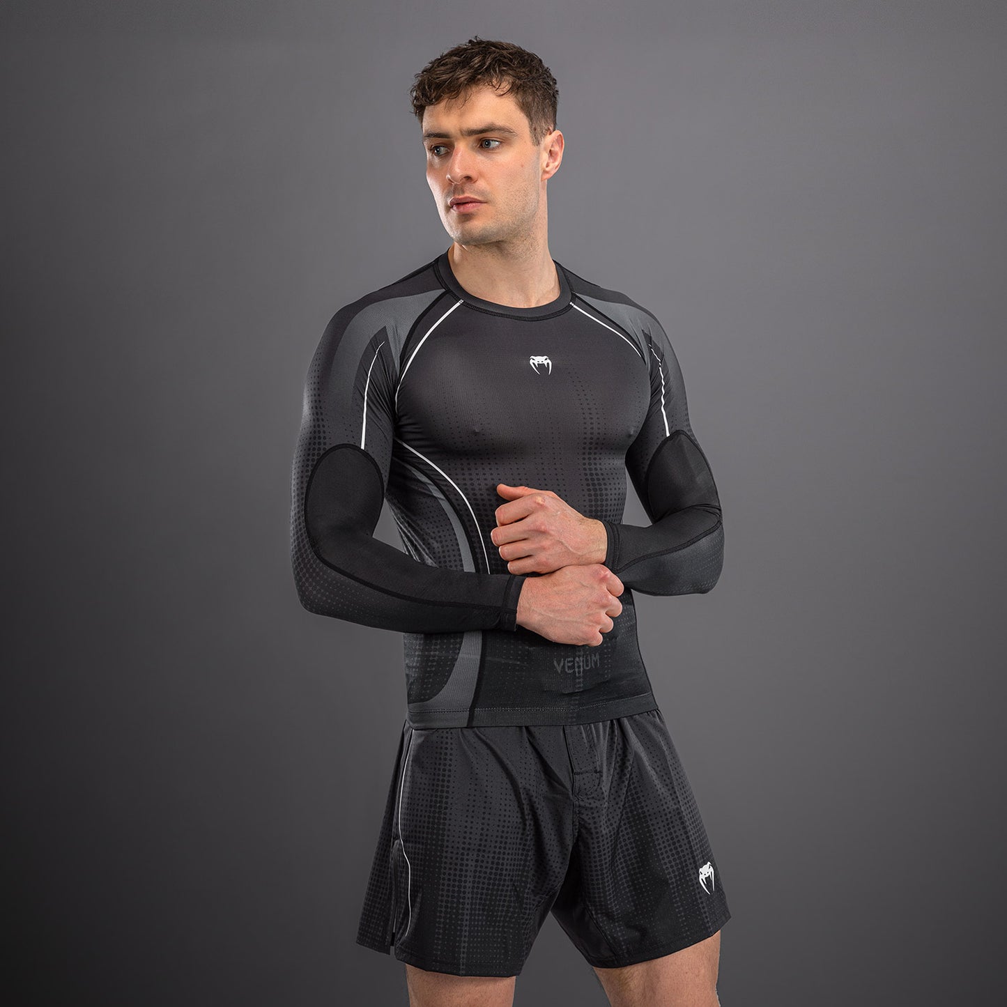 Rashguard à Manches Longues Venum Stealth – Noir/Blanc - product-type_T-Shirts de Compression