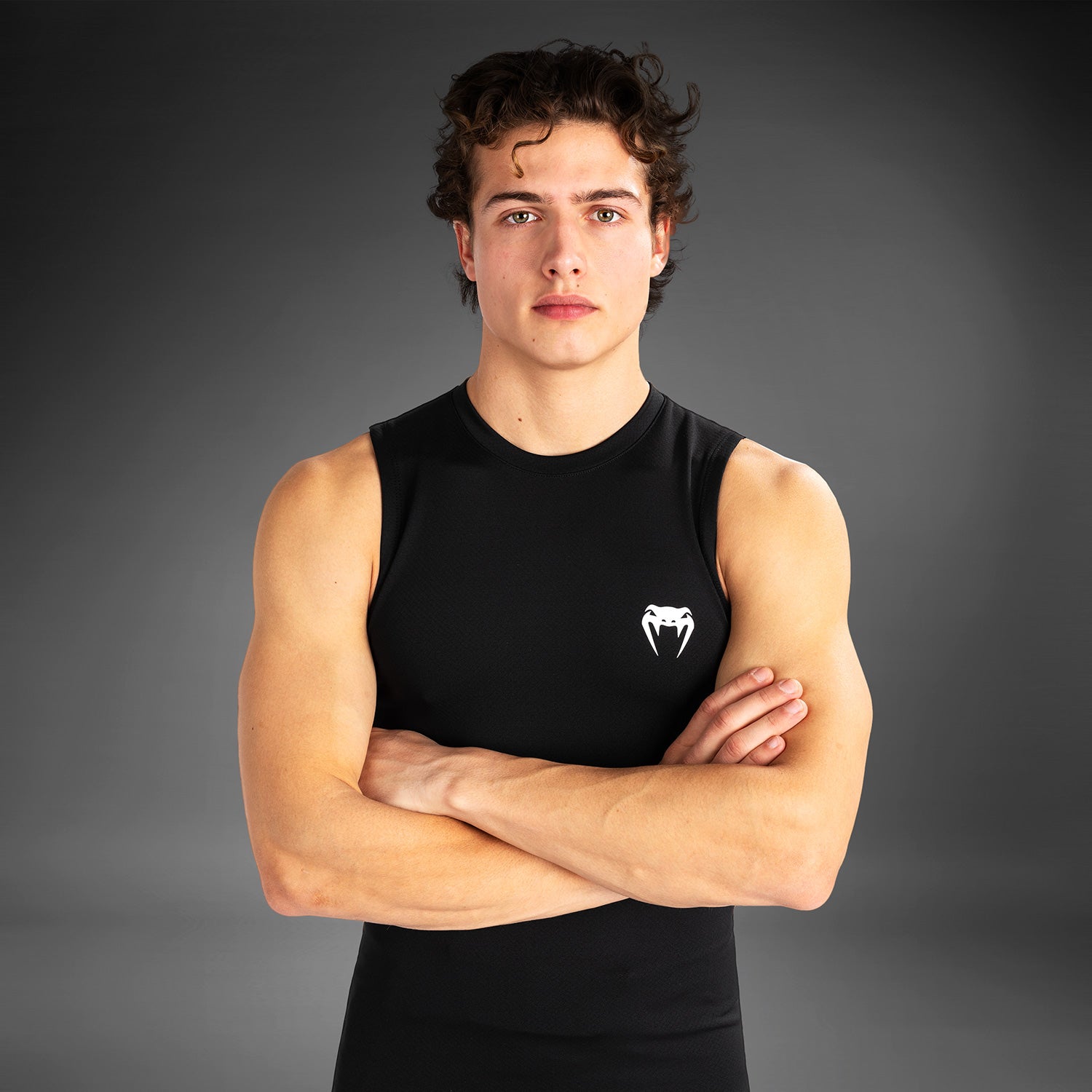 Rashguard sans manches pour hommes Venum Contender - Noir/Blanc - product-type_T-Shirts de Compression