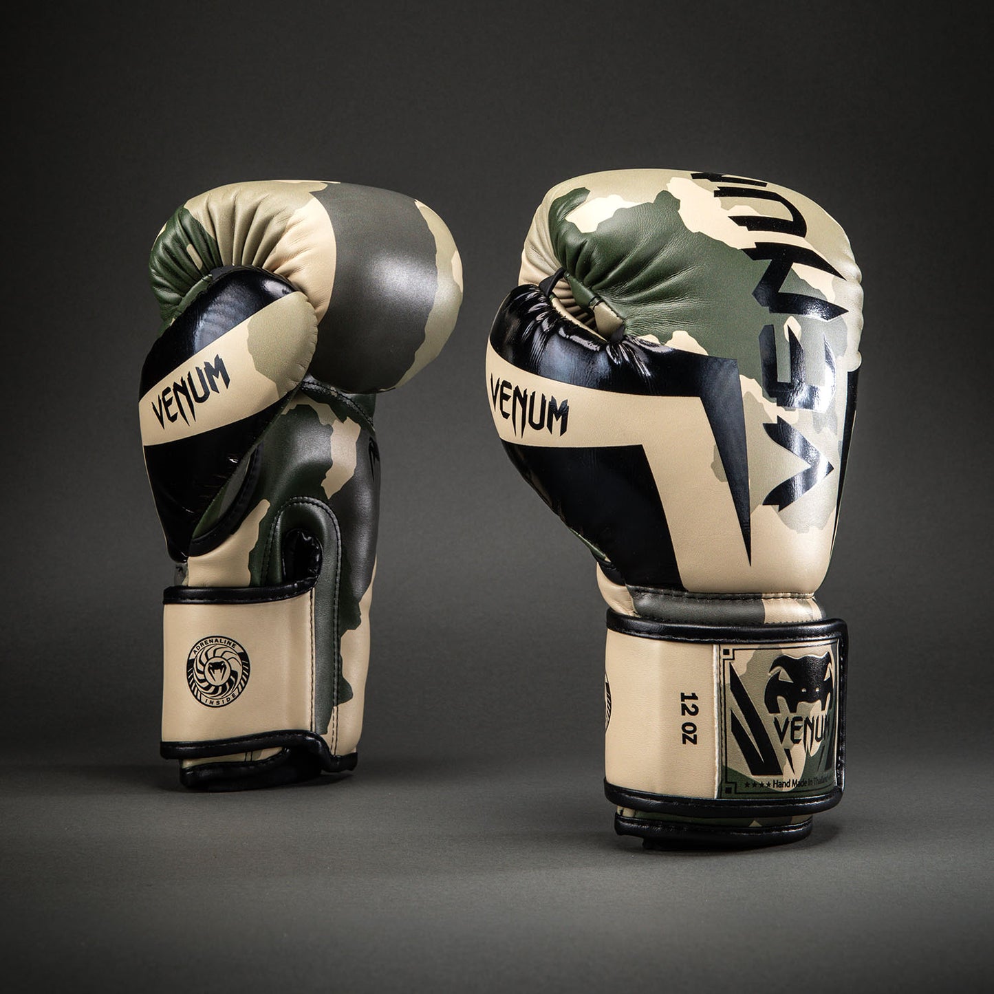 Gants de boxe Venum Elite Camo - Kaki/Blanc Cassé