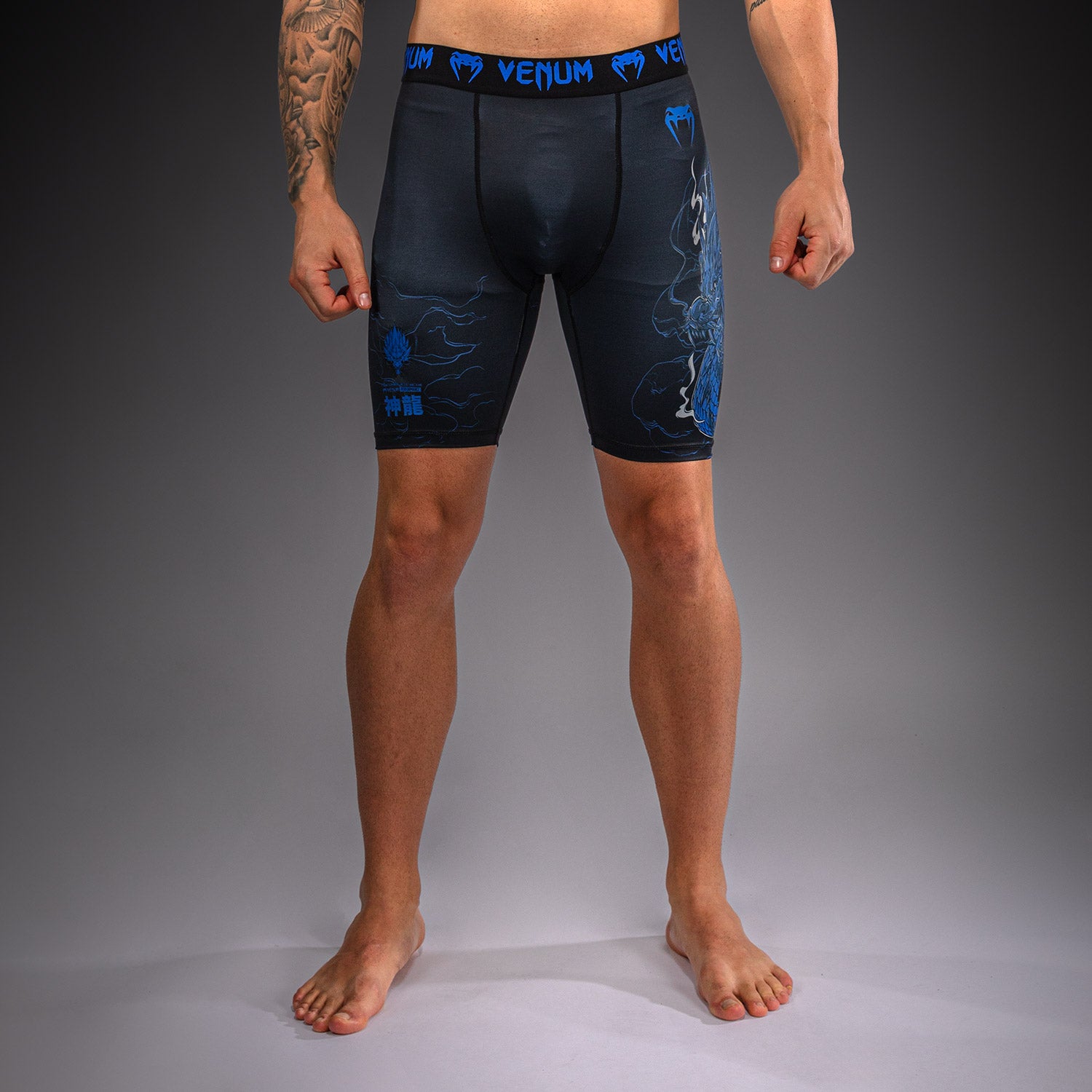 Short de Compression Venum Thunder Dragon – Noir/Bleu Royal - product-type_Shorts de compression