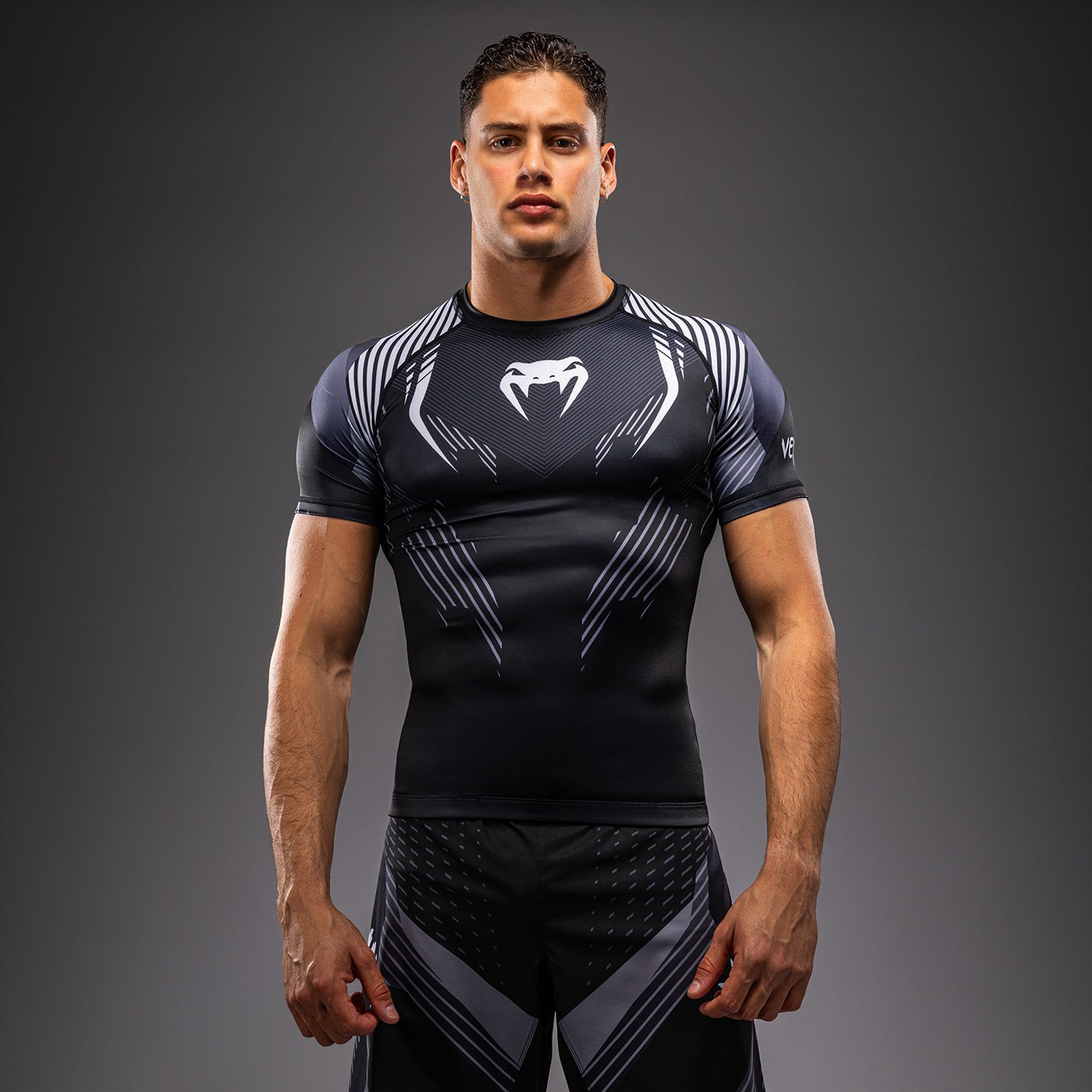 Rashguard à Manches Courtes Venum No-Gi 6.0 - Noir/Blanc
