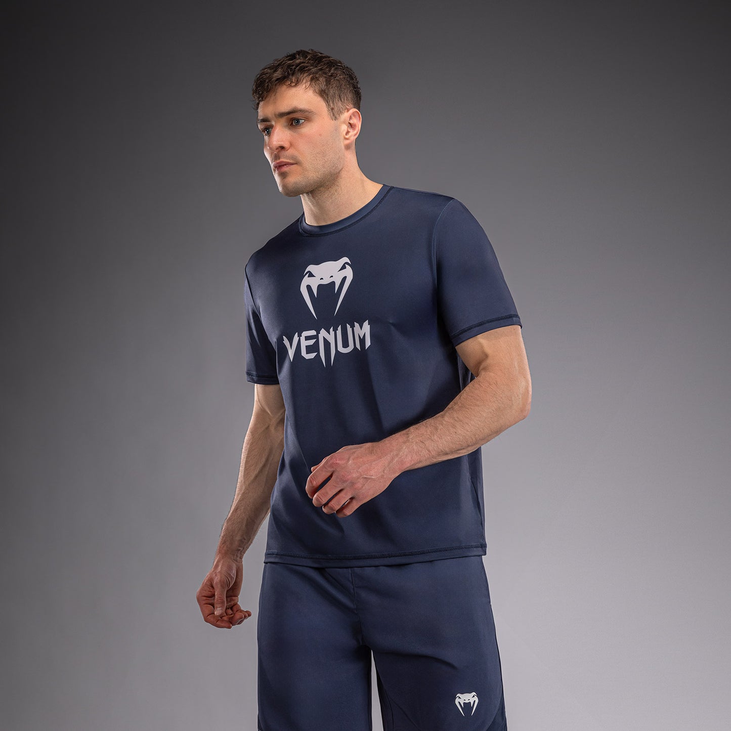 T-shirt Dry Tech Venum Classic - Bleu marine/Blanc
