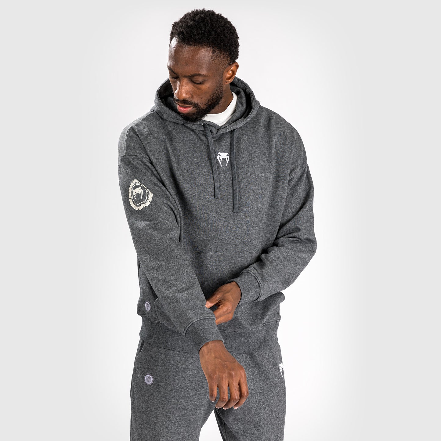 Sweatshirt À Capuche Pour Hommes Venum Vortex XL Lite - Gris Foncé Chiné - product-type_Sweatshirts