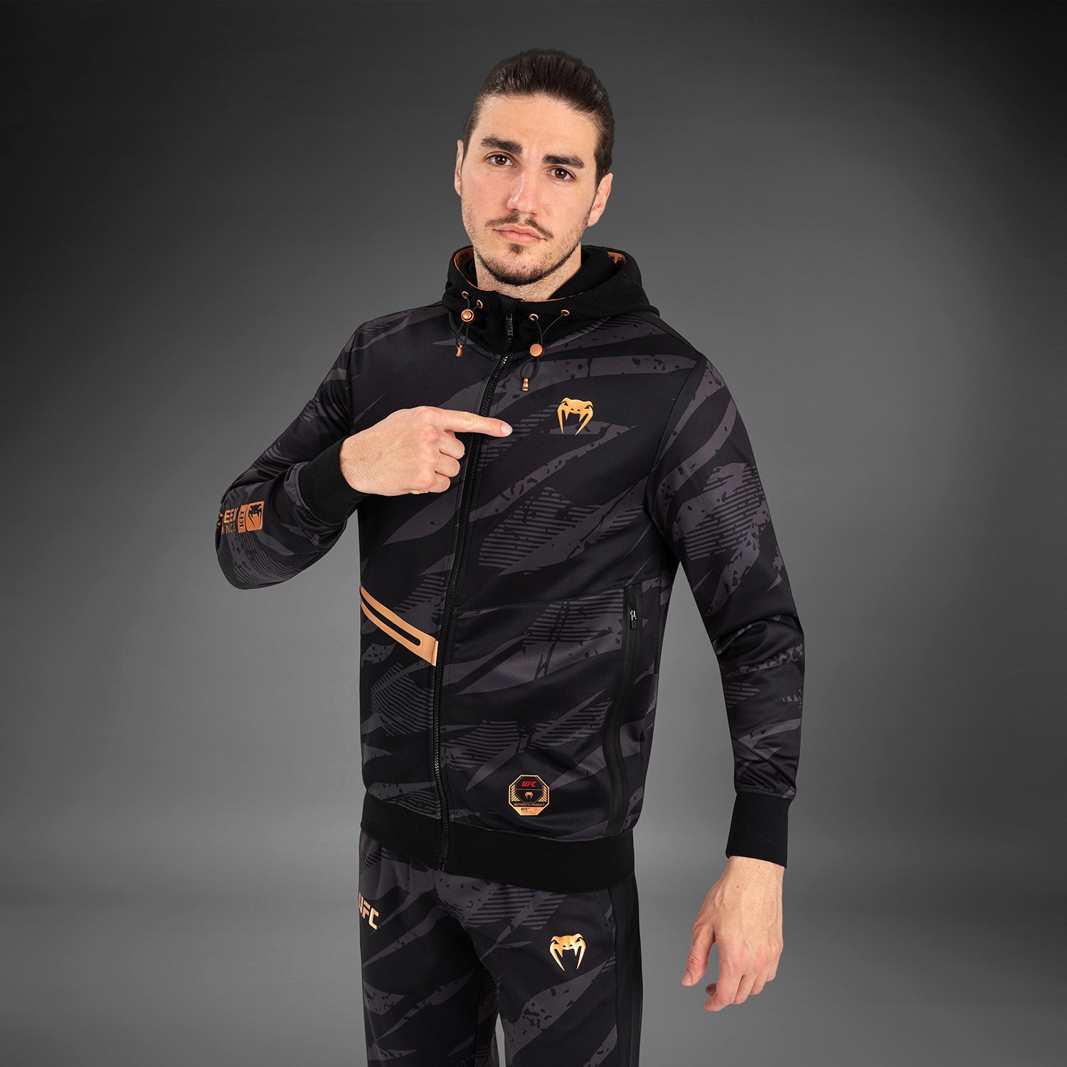 Veste À Capuche Zippé pour Hommes UFC Adrenaline by Venum Fight Week - Urban Camo - product-type_Vestes