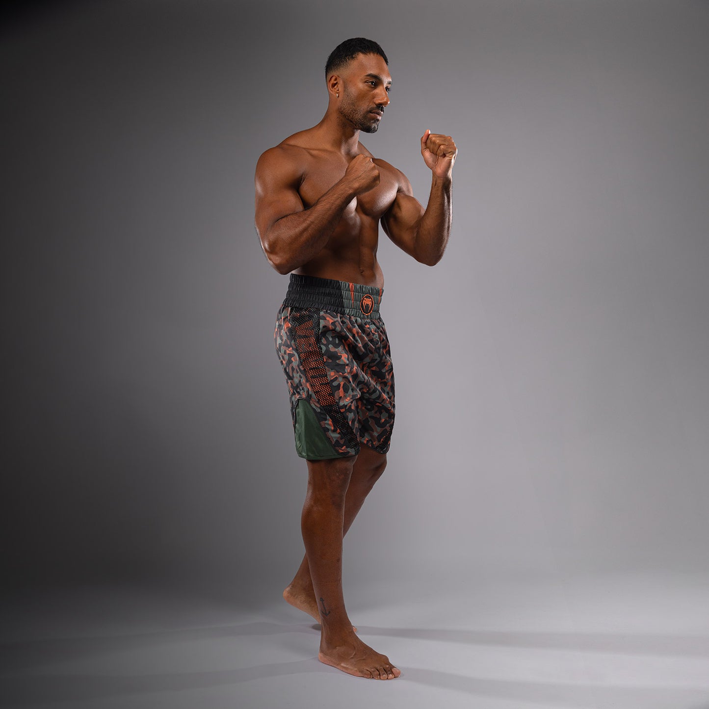 Short de boxe Venum Jungle Ops - Kaki/Orange - product-type_Shorts de boxe