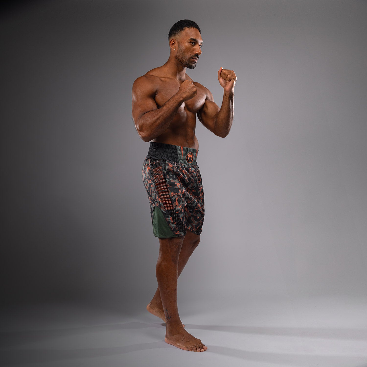 Short de boxe Venum Jungle Ops - Kaki/Orange - product-type_Shorts de boxe