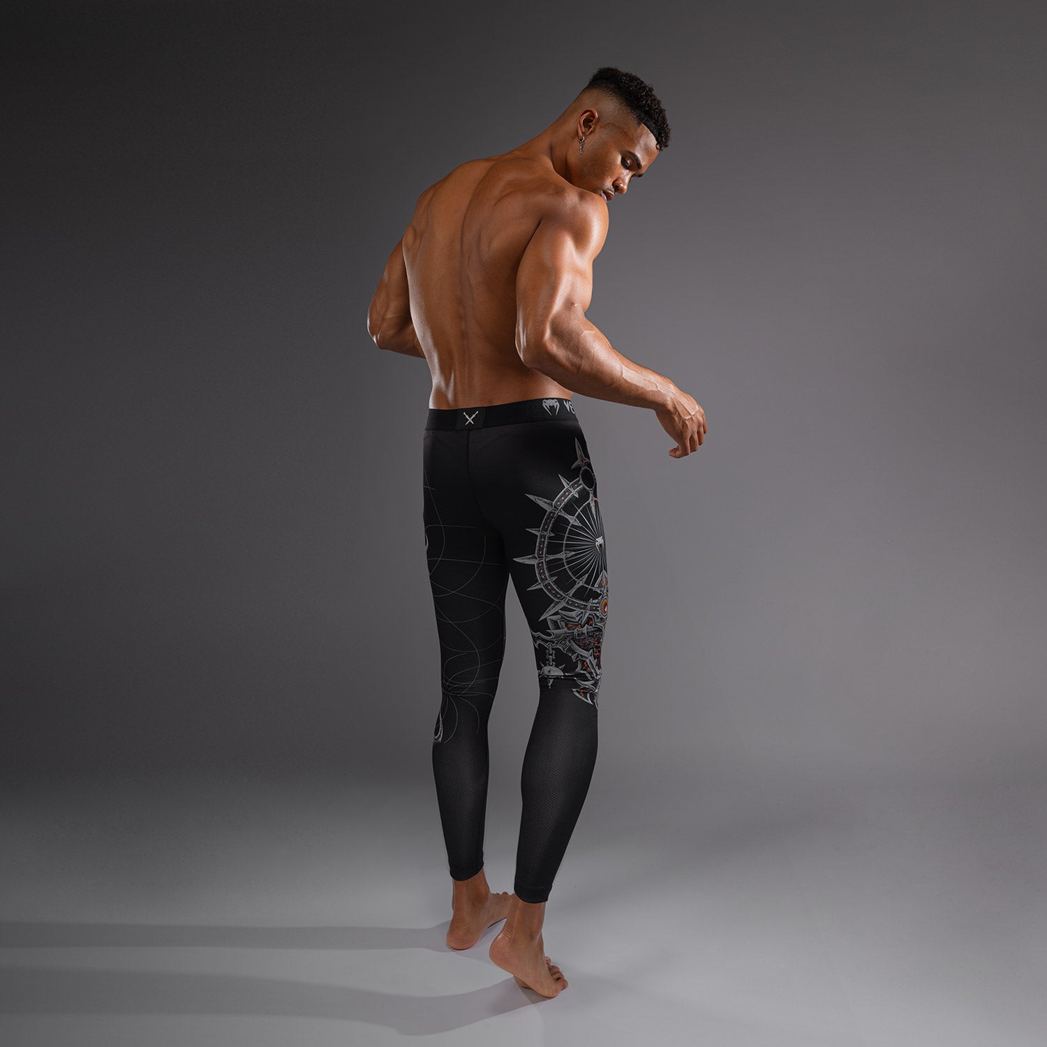 Pantalon de Compression pour Hommes Venum Gladiator 5.0 - Noir/Argent - product-type_Pantalons de Compression