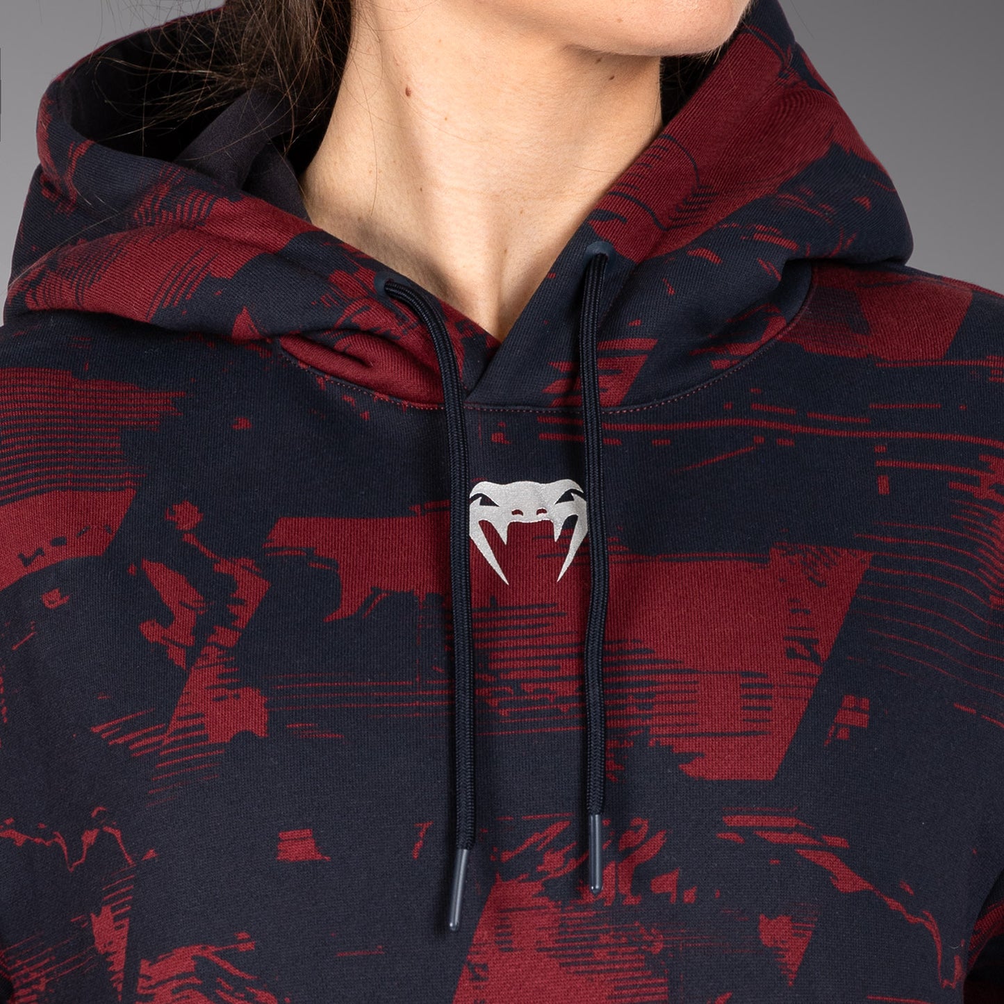 Sweat à capuche Femme UFC Zenith by Venum Authentic Fight Week - Bleu marine/Bordeaux/Argent - product-type_Sweatshirts