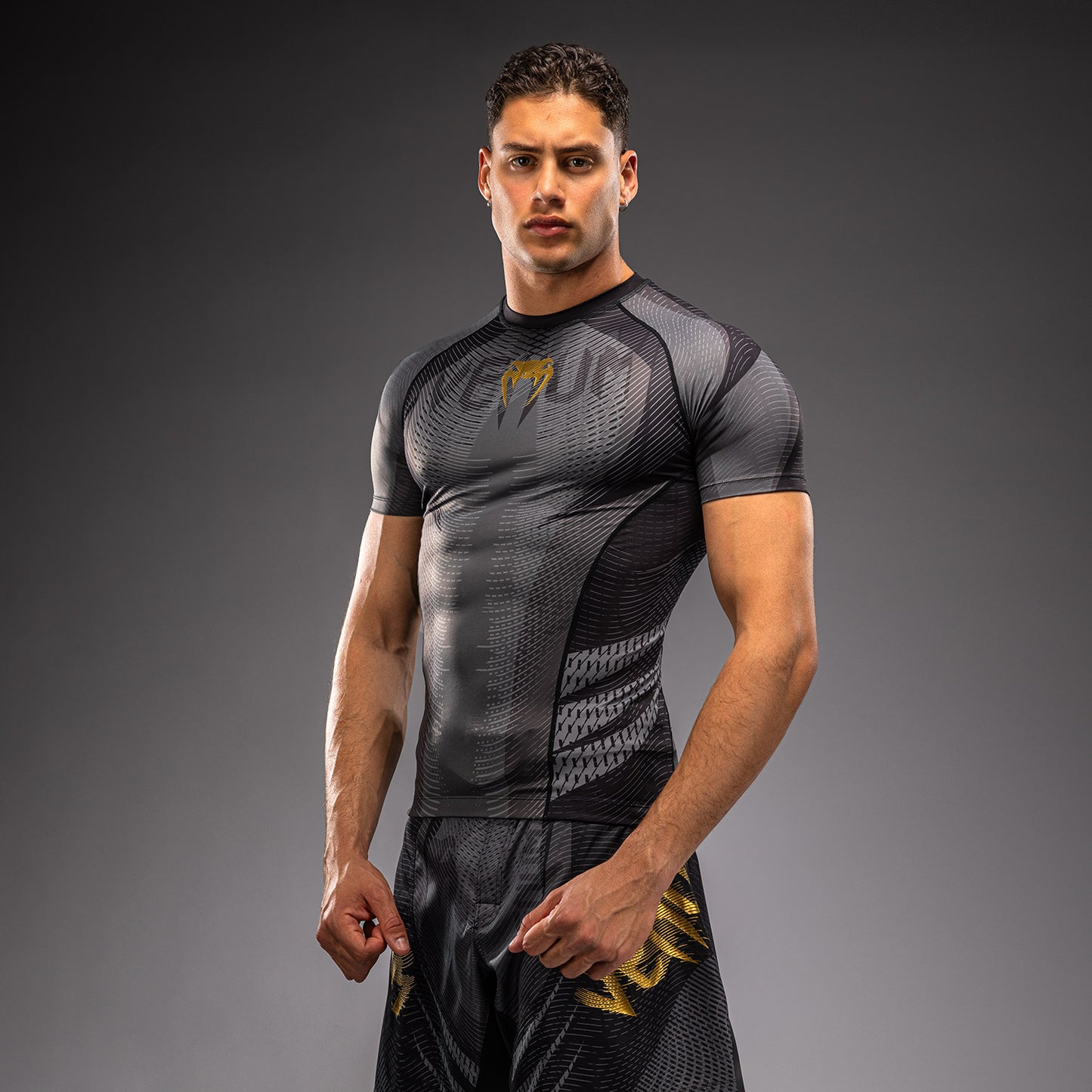 Rashguard à Manches Courtes Venum Galactic 3.0 - Noir/Or
