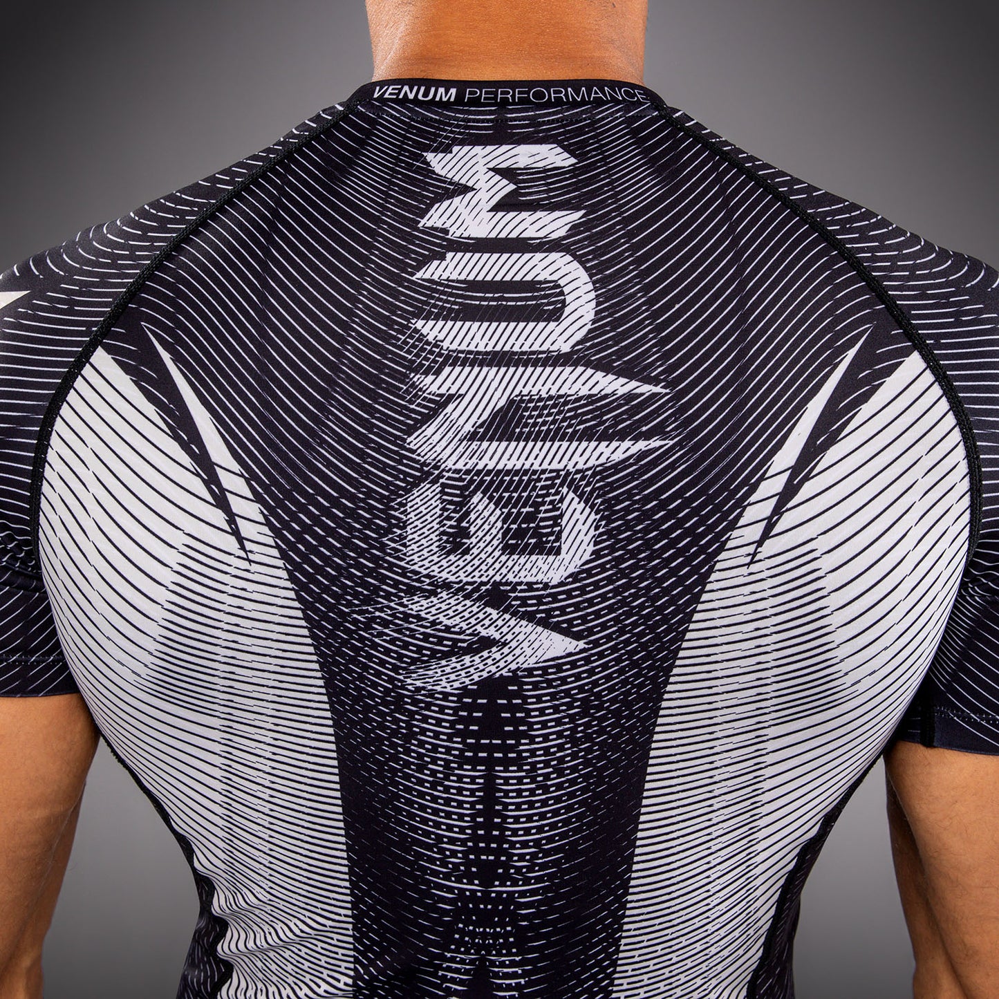 Rashguard à Manches Courtes Venum Galactic 3.0 - Blanc Cassé/Noir