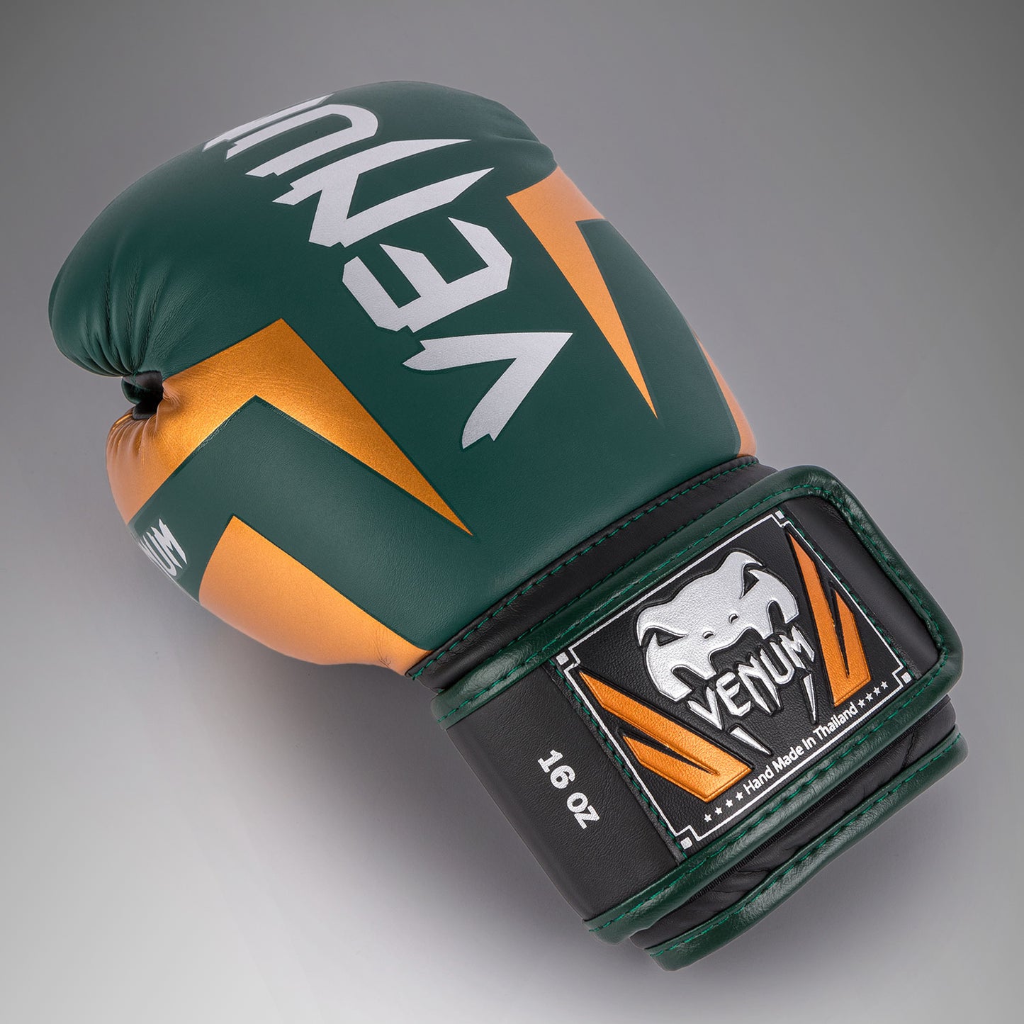 Gants de boxe Venum Elite - Vert/Bronze/Argent