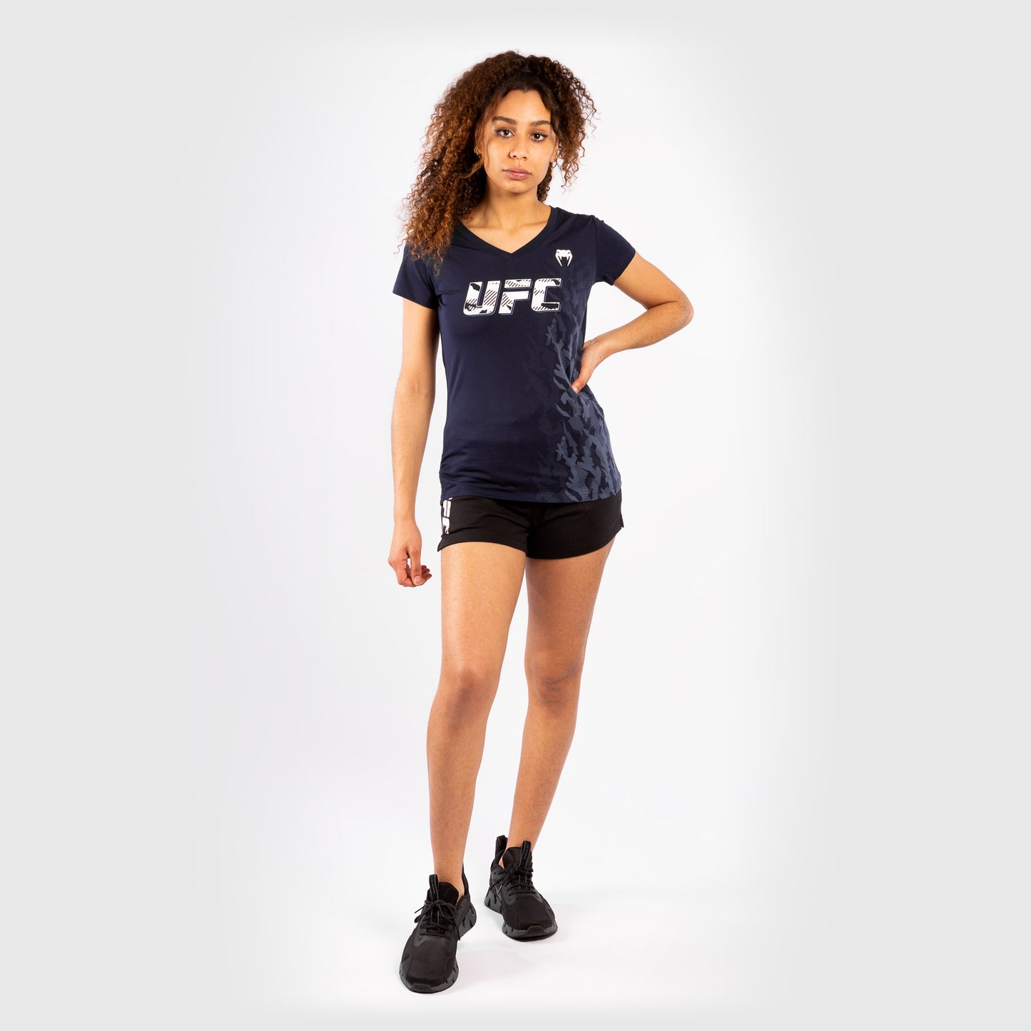 T-shirt Manches Courtes Femme UFC Venum Authentic Fight Week - Bleu Marine