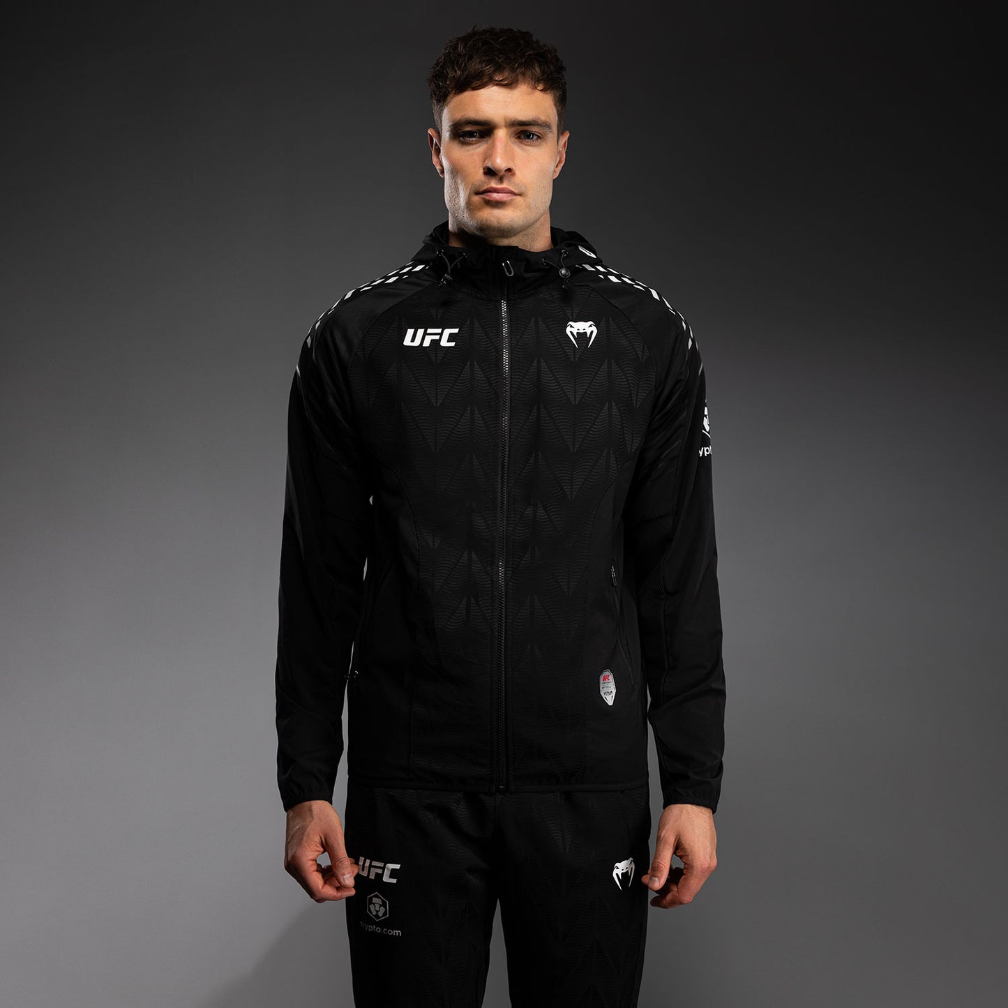 Sweat à capuche Walkout Homme Personnalisé UFC Zenith by Venum Authentic Fight Night - Noir