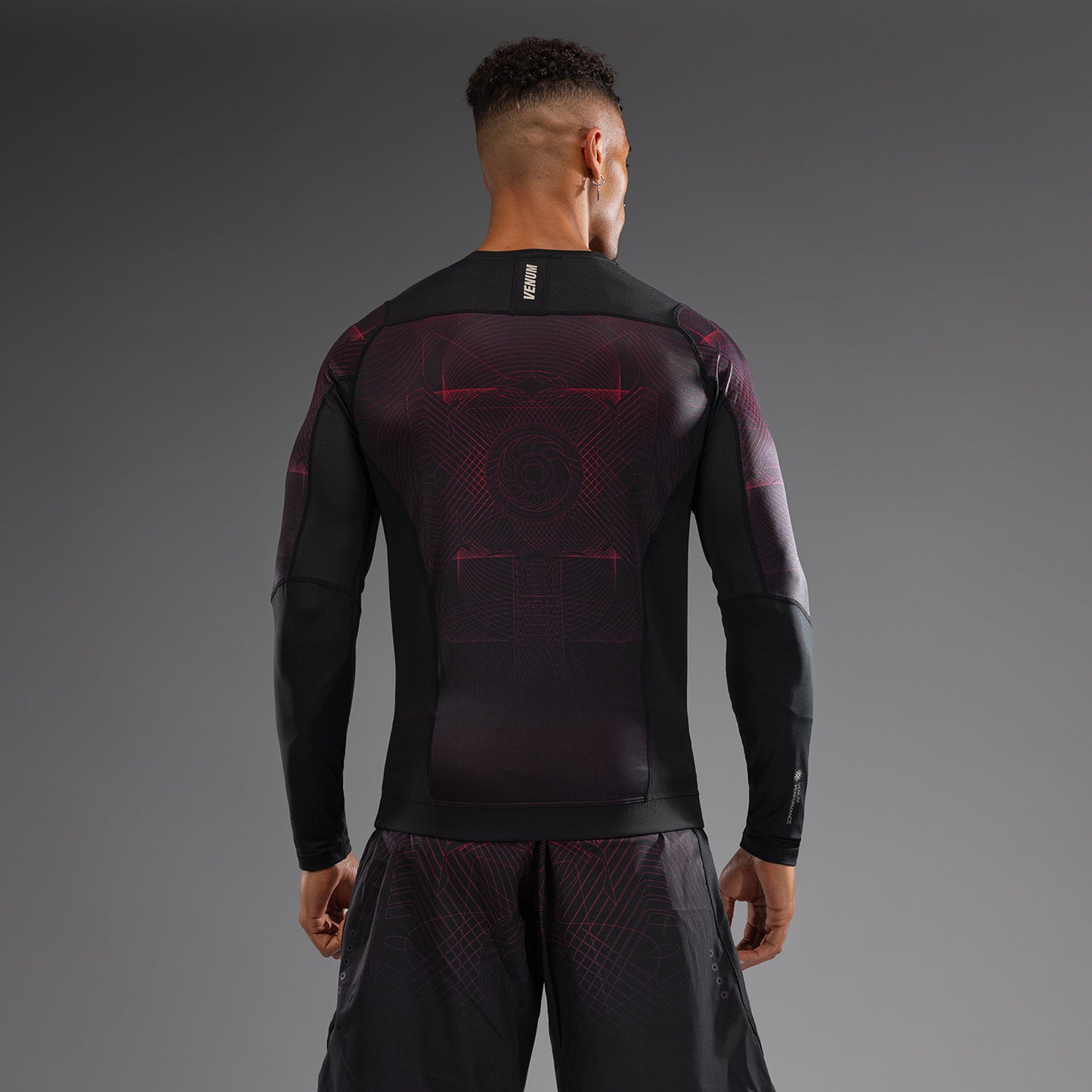 Rashguard à Manches Longues Venum G-Fit Air pour Hommes - Noir Profond/Rouge Feu - product-type_T-Shirts de Compression