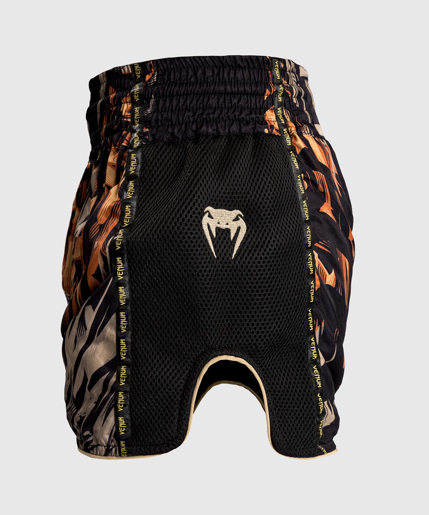 Short Muay Thai Venum Tiger pour Hommes - Noir/Orange Néon - product-type_Shorts de Muay Thai