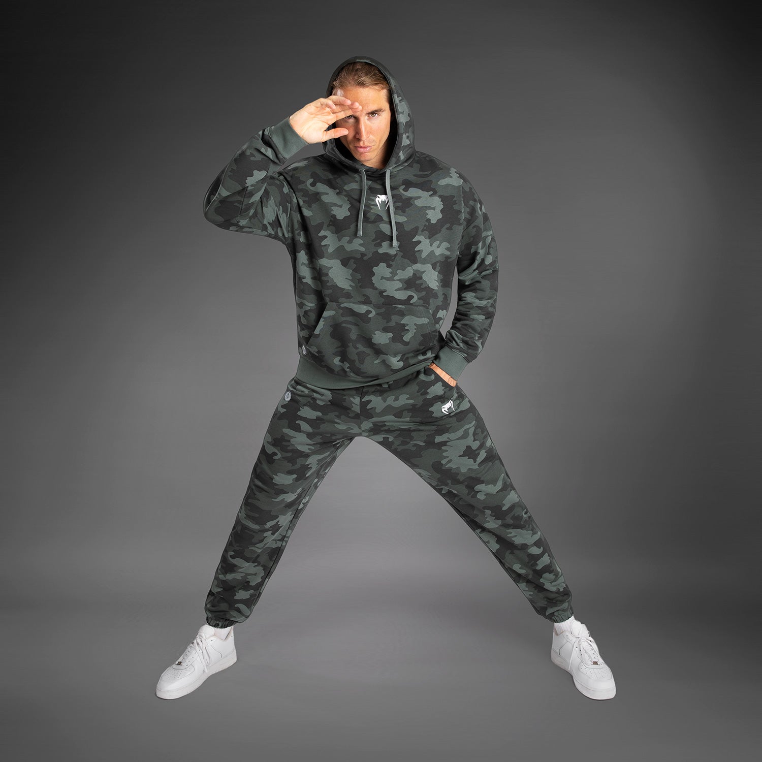 Sweat À Capuche pour Hommes Venum Vortex XL - Camouflage Kaki - product-type_Sweatshirts