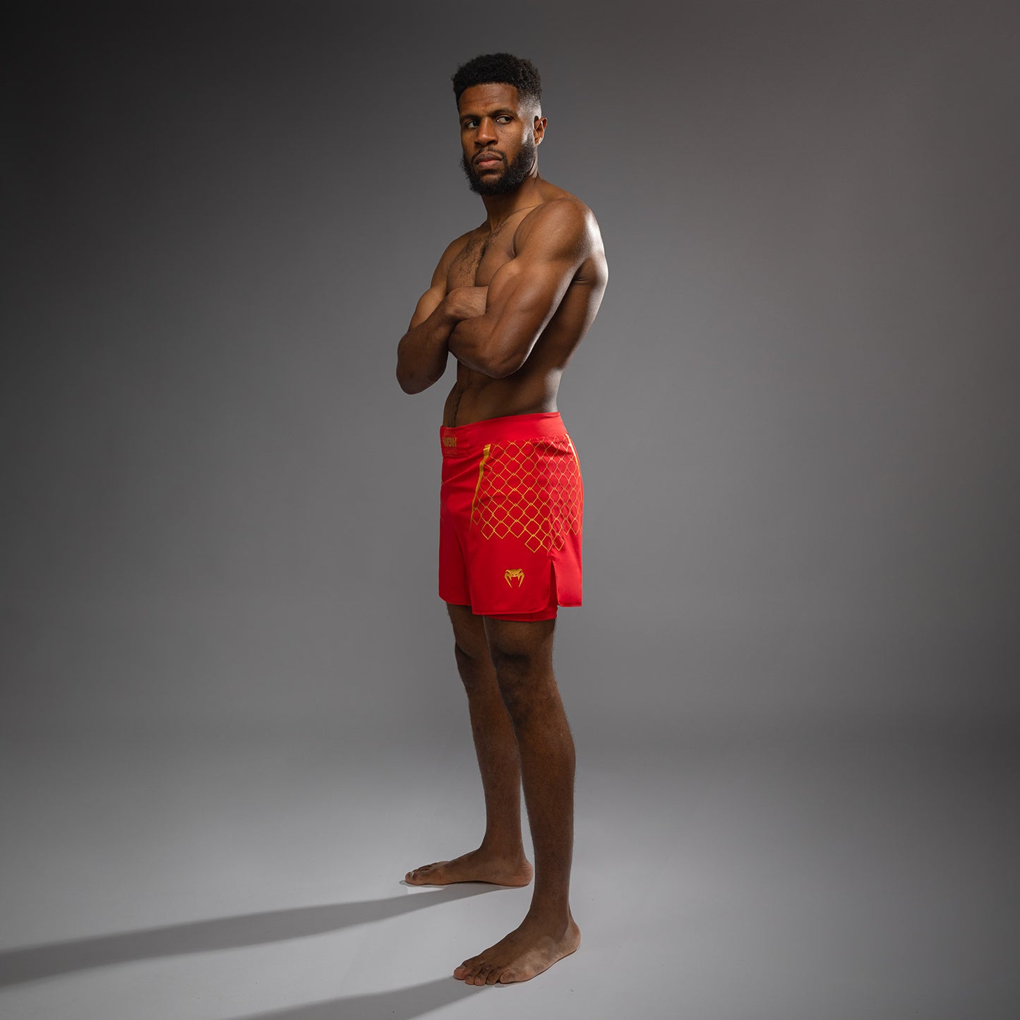 Short de Combat pour Hommes Venum x WOW FC - Fury Rouge/Or - product-type_Shorts de MMA