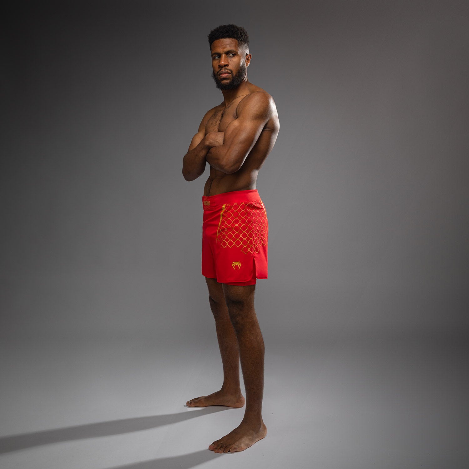 Short de Combat pour Hommes Venum x WOW FC - Fury Rouge/Or - product-type_Shorts de MMA