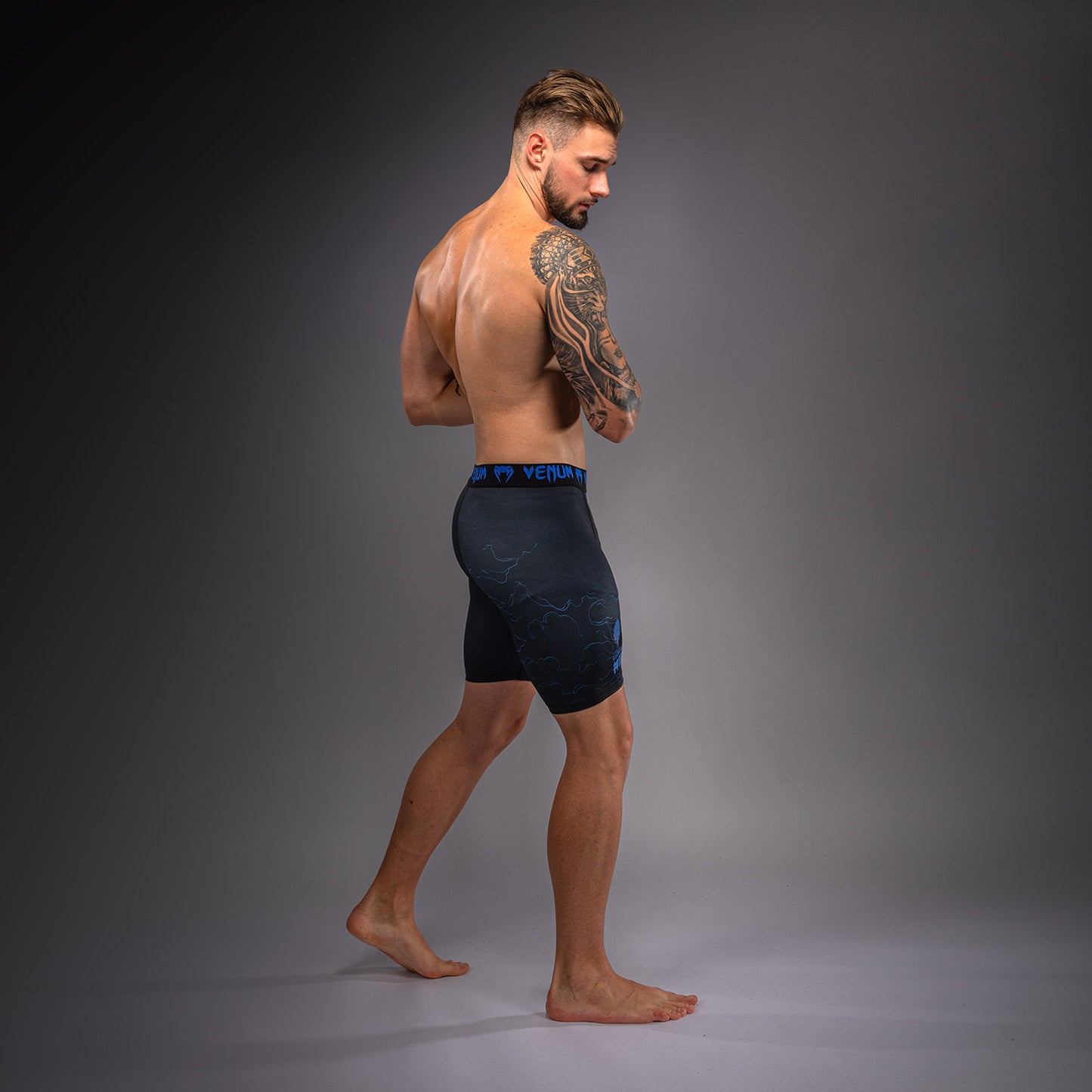 Short de Compression Venum Thunder Dragon – Noir/Bleu Royal - product-type_Shorts de compression