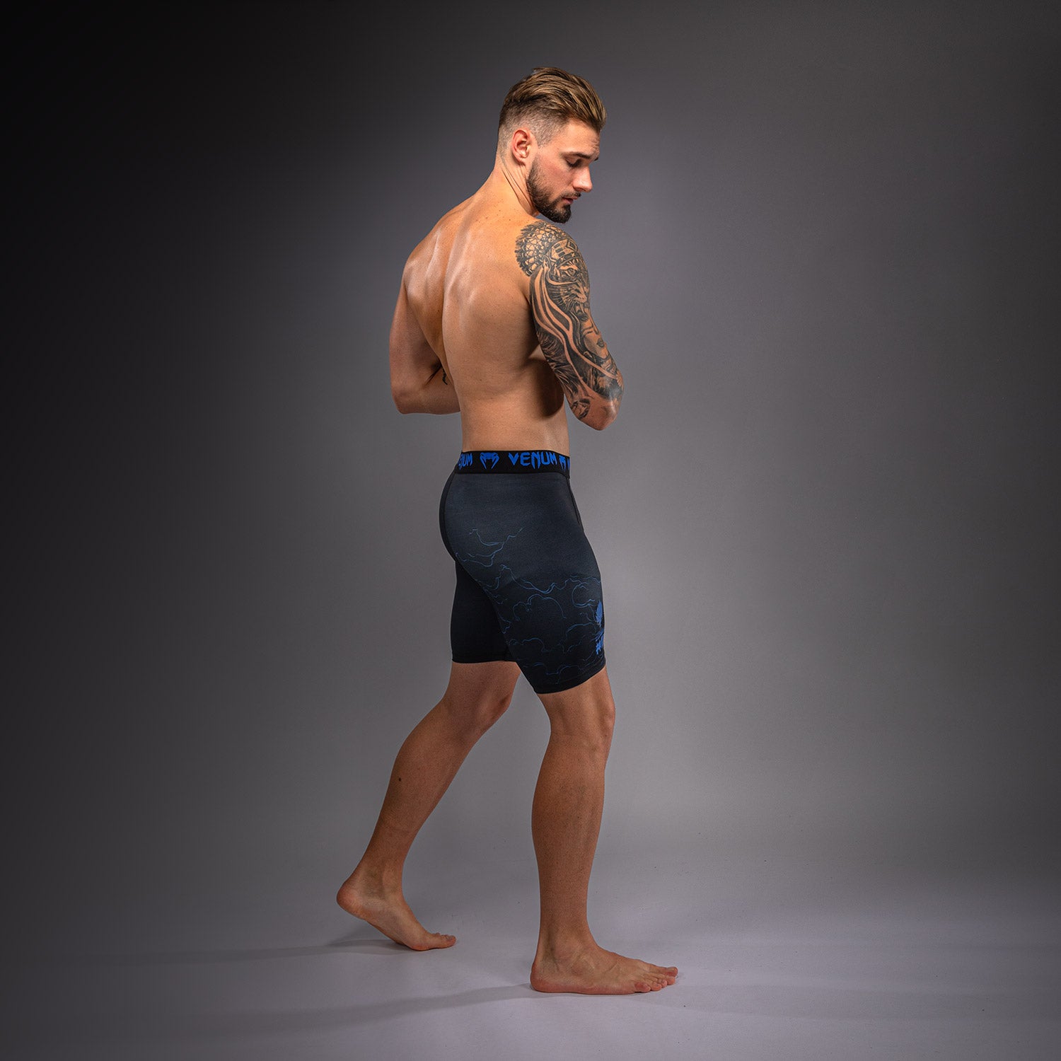 Short de Compression Venum Thunder Dragon – Noir/Bleu Royal - product-type_Shorts de compression