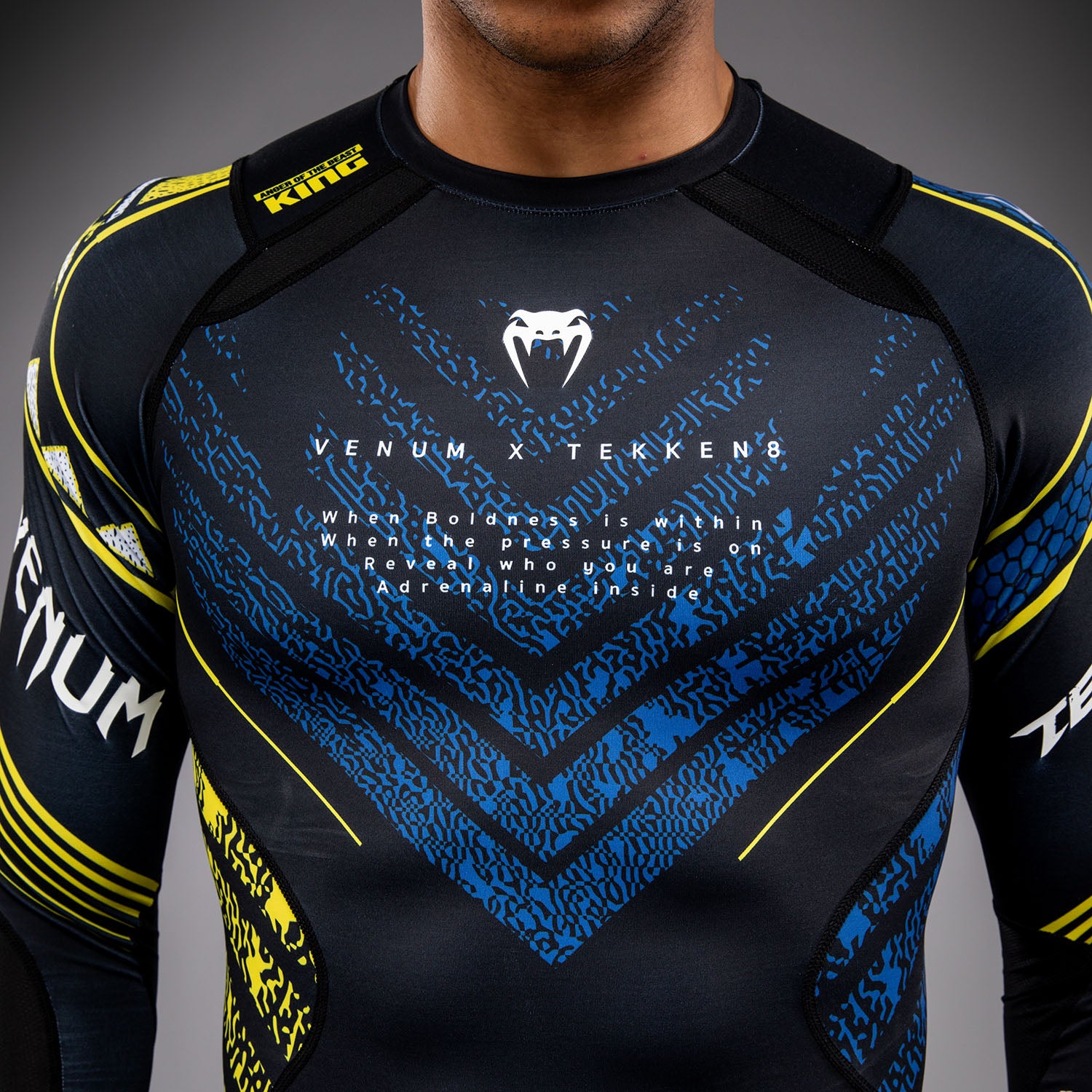 Rashguard à Manches Longues King Venum x TEKKEN 8 - Noir/Jaune - product-type_T-Shirts de Compression