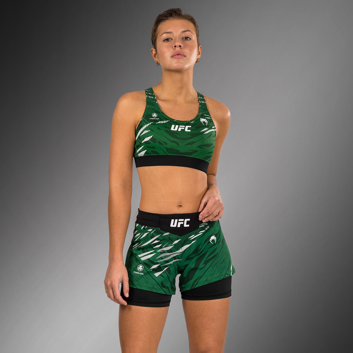 Shorts de Combat pour Femmes UFC Fusion by Venum Authentic Fight Night - Vert - product-type_Shorts de MMA