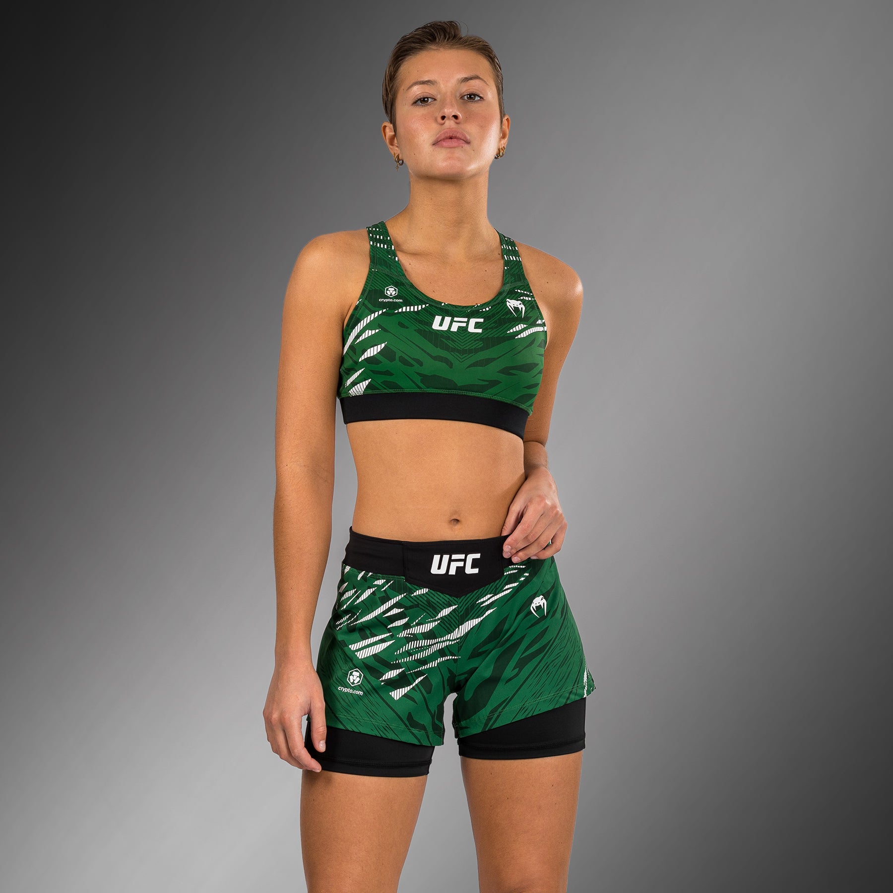 Shorts de Combat pour Femmes UFC Fusion by Venum Authentic Fight Night - Vert - product-type_Shorts de MMA