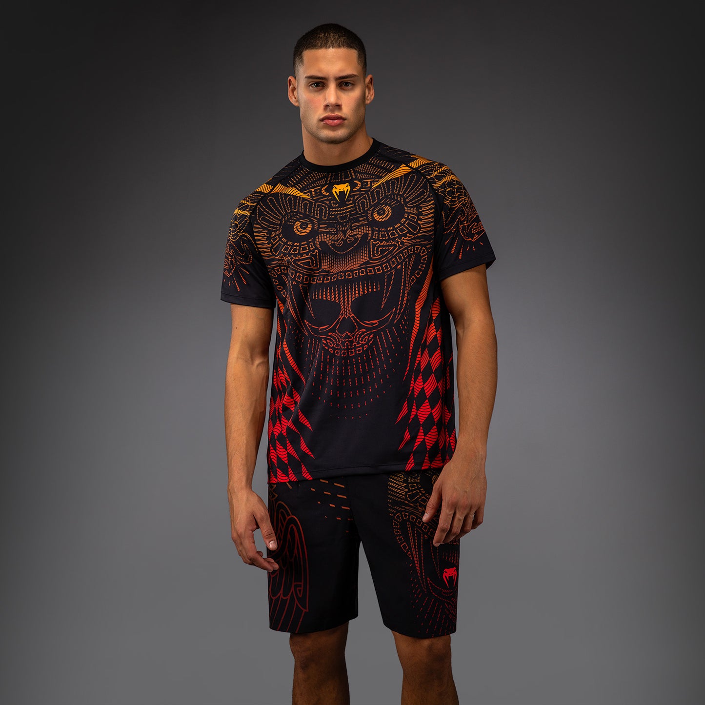 T-shirt Dry-Tech Venum Quetzal Fury - Noir/Rouge Fury/Mandarine
