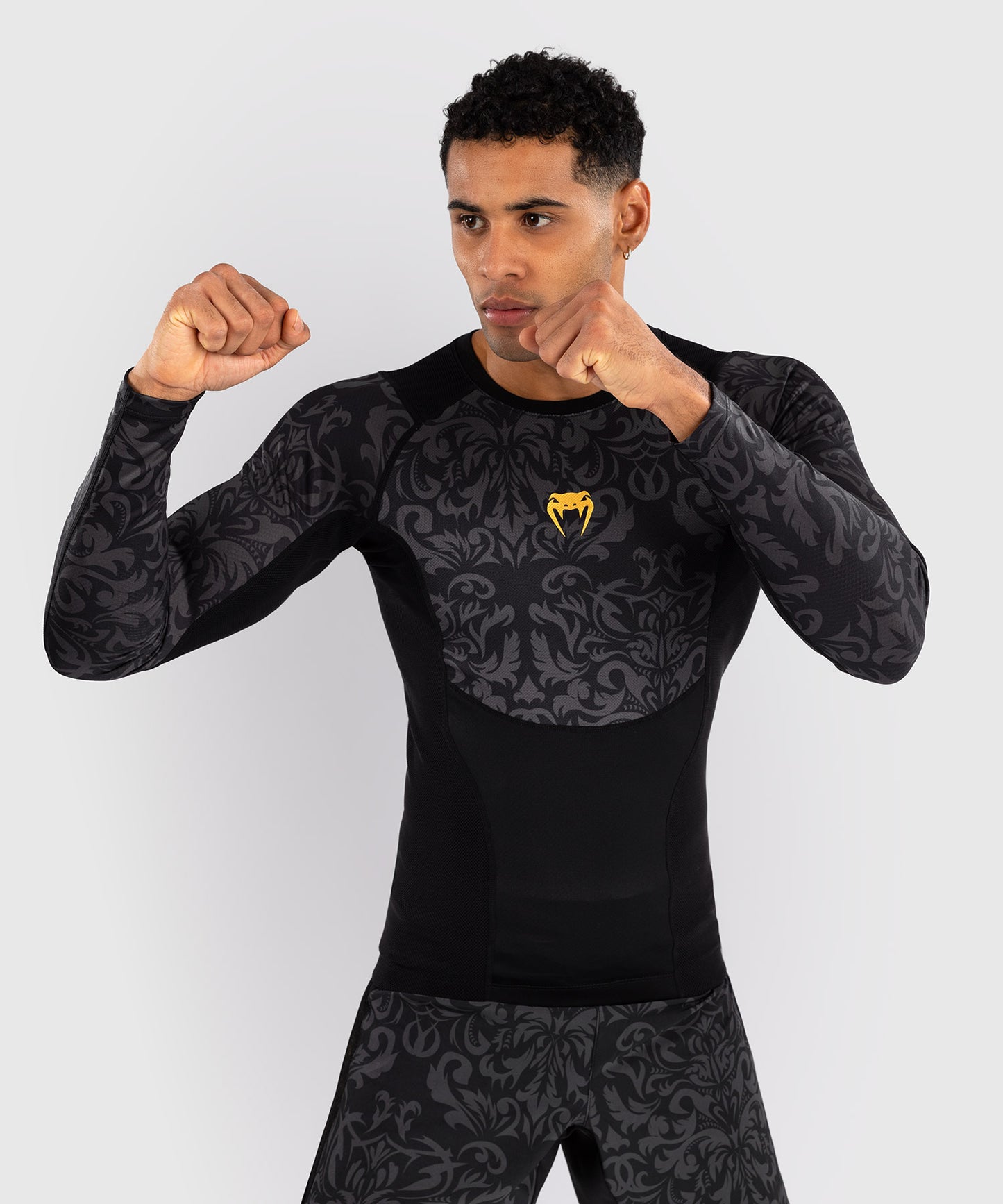 Rashguard à Manches Longues Venum x Topuria Unmatched Edition - Noir/Or - product-type_T-Shirts de Compression