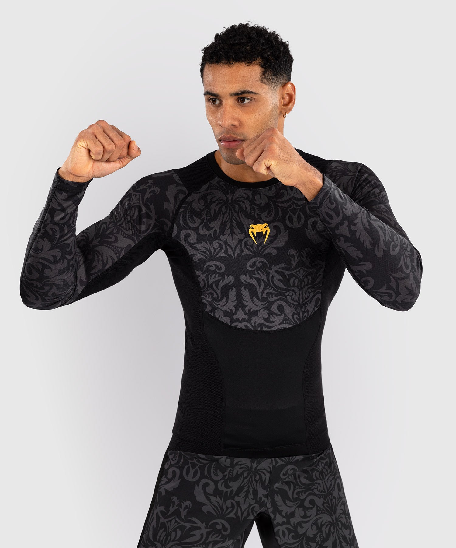 Rashguard à Manches Longues Venum x Topuria Unmatched Edition - Noir/Or - product-type_T-Shirts de Compression