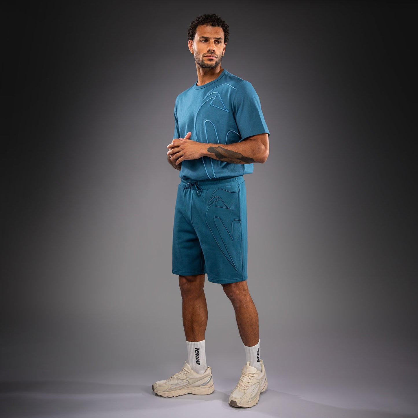 Short en Coton Venum Giant 3D - Bleu Océan