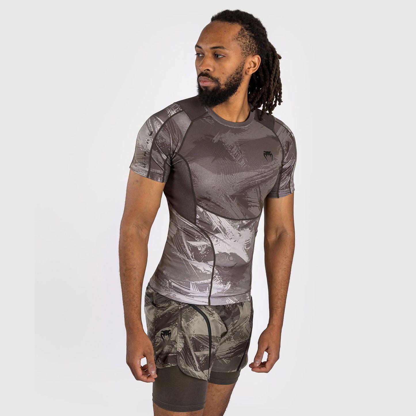Rashguard à manches courtes Venum Electron 3.0 - Sable - product-type_T-Shirts de Compression