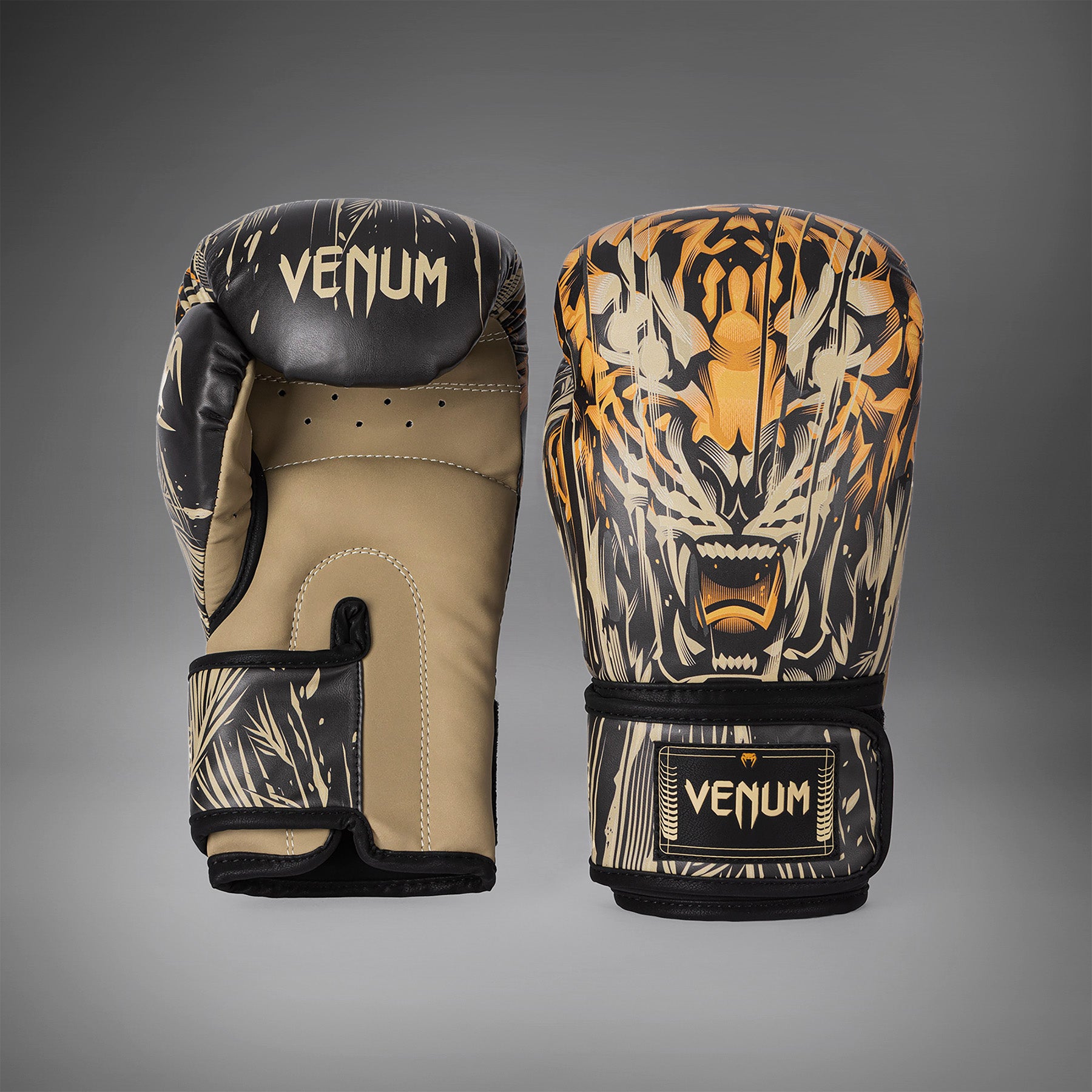 Gants de Boxe Venum Tiger pour Hommes - Noir/Orange Néon - product-type_Gants de boxe