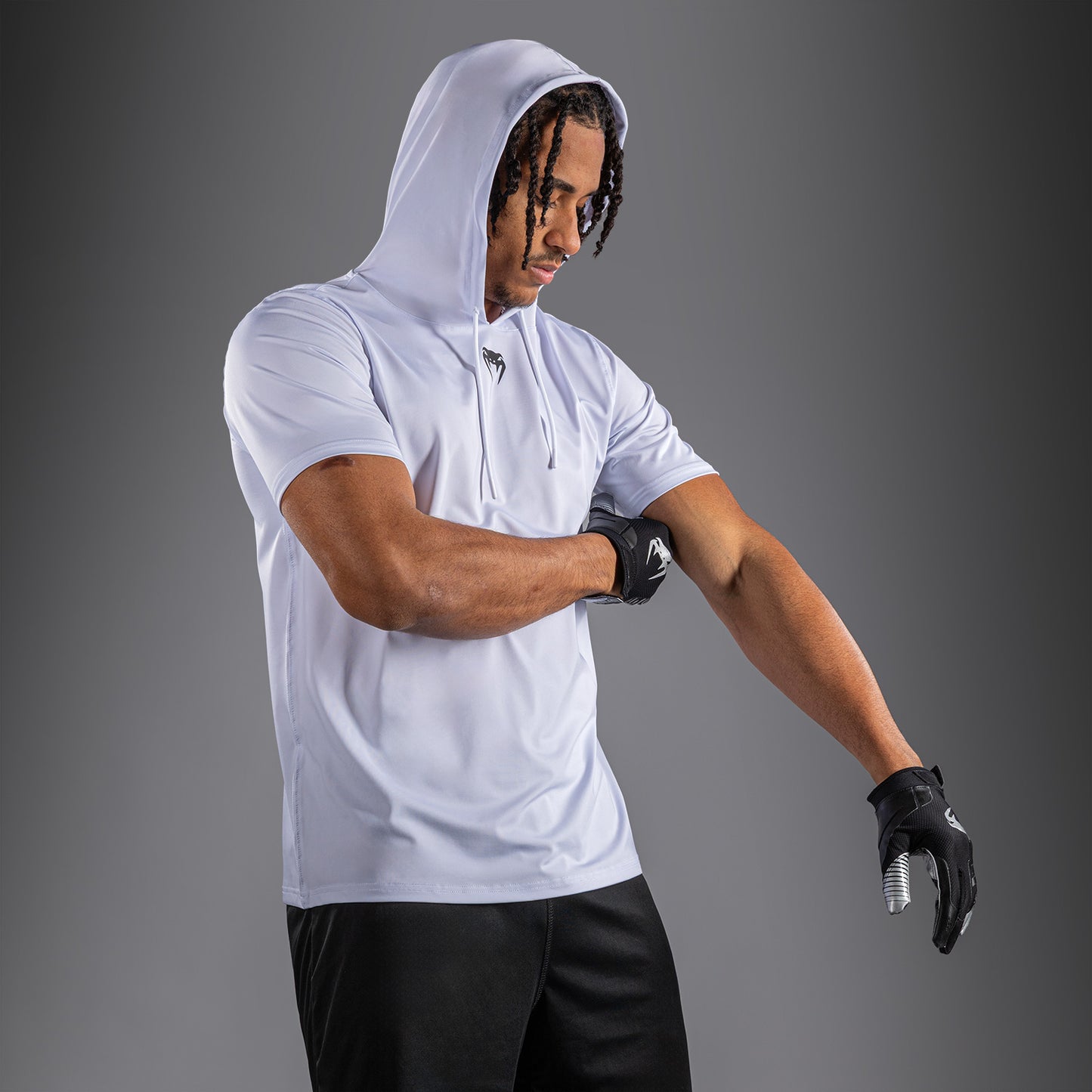 Sweat à capuche à manches courtes Dry Tech Venum Elite - Blanc - product-type_Sweatshirts