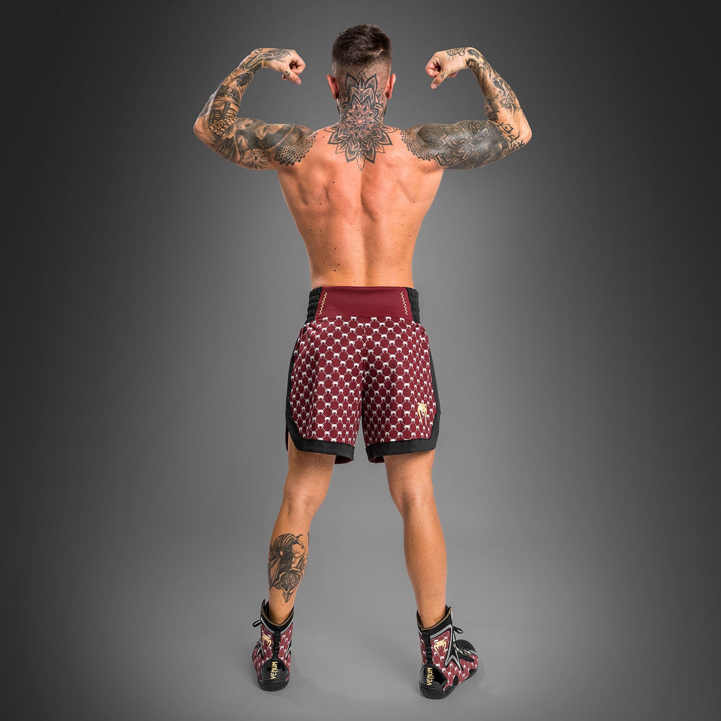Short de Boxe Venum Monogram - Noir/Bordeaux - product-type_Shorts de boxe