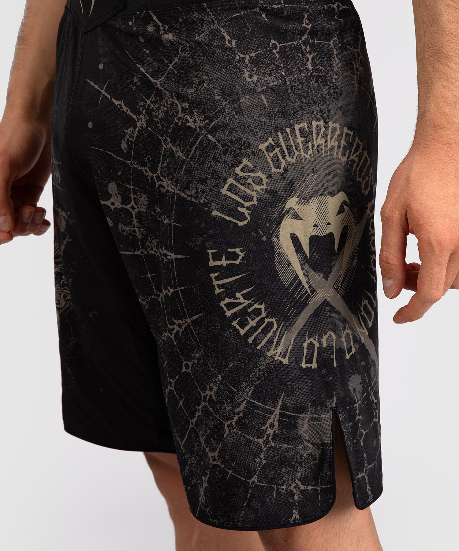 Short de Combat pour Hommes Venum Santa Muerte 5.0 - Noir Profond/Or - product-type_Shorts de MMA