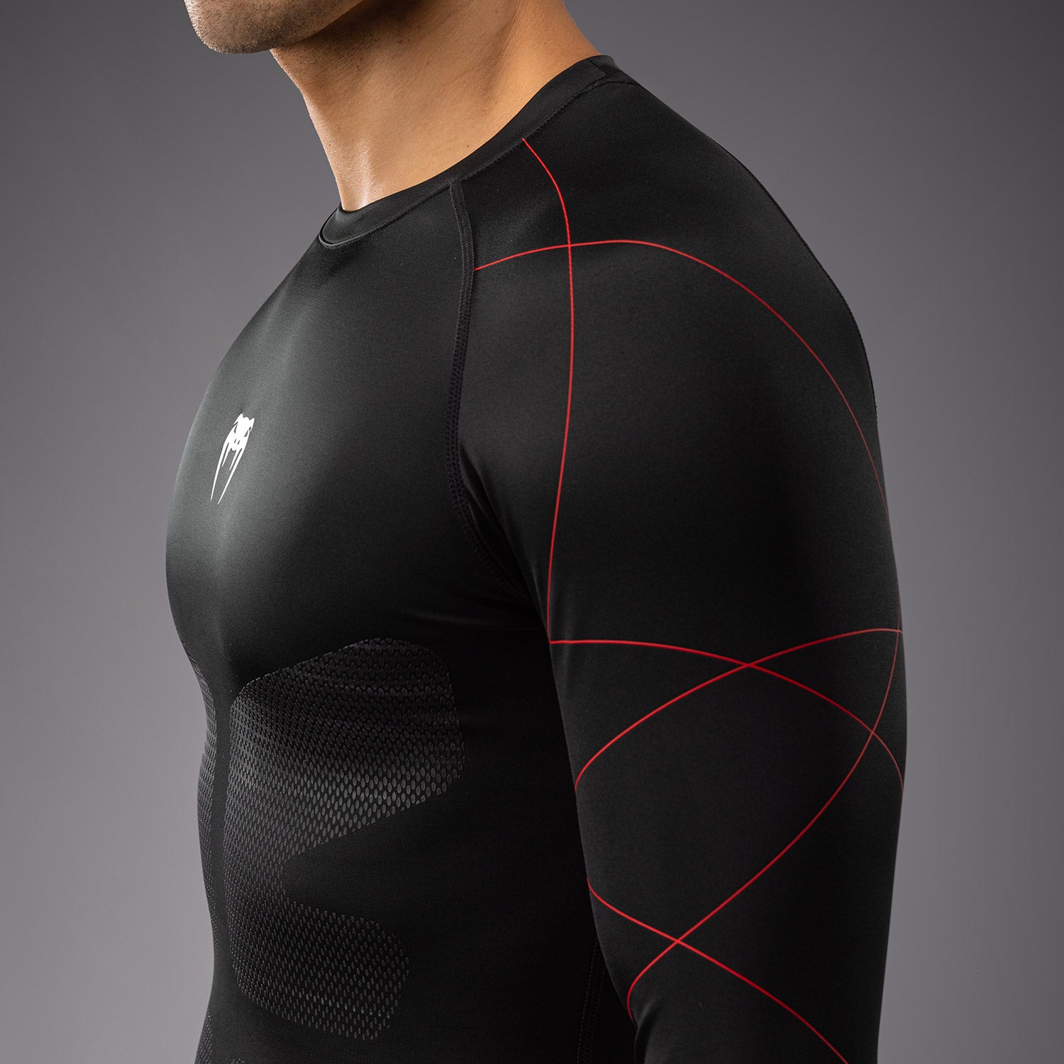 Rashguard Manches Longues Venum Tactical XT- Noir/Rouge Feu - product-type_T-Shirts de Compression